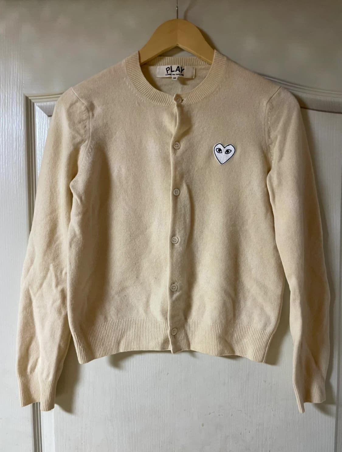 꼼데가르송 아이보리 가디건 상품이미지1