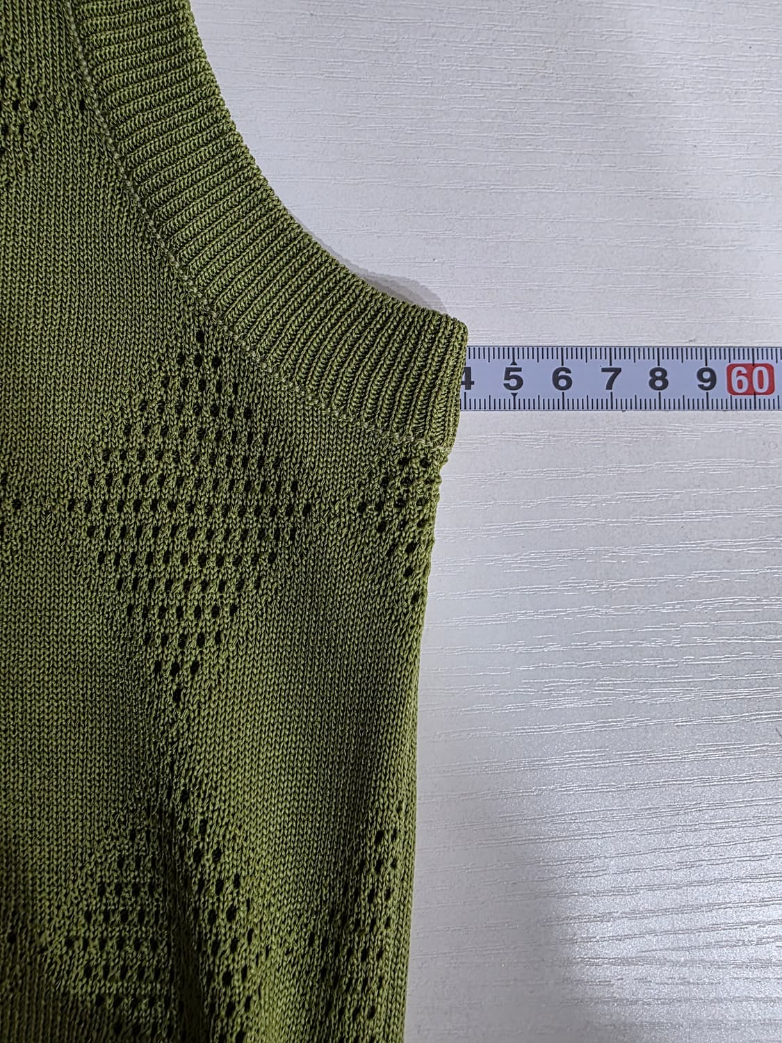 크로커다일 망사 아가일패턴 니트 조끼 100 상품이미지3