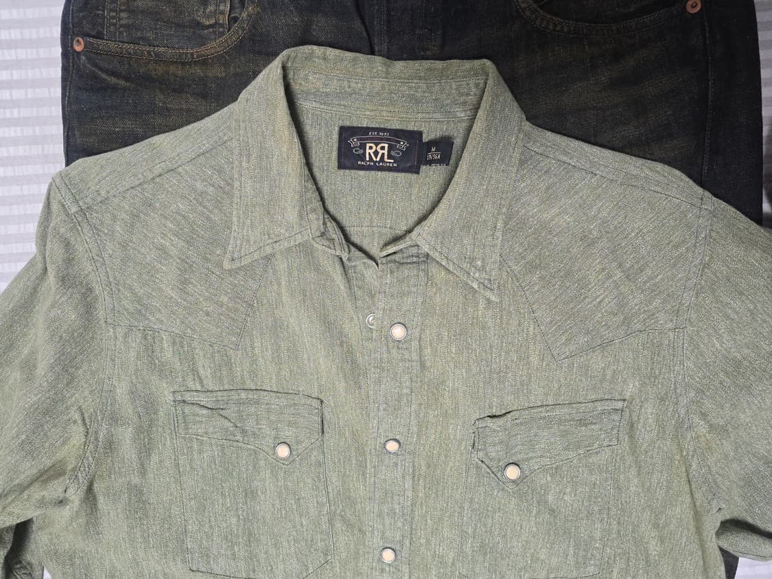 ​[RRL] 더블알엘 올리브 웨스턴 셔츠 (M) - 국내정판 상품이미지3