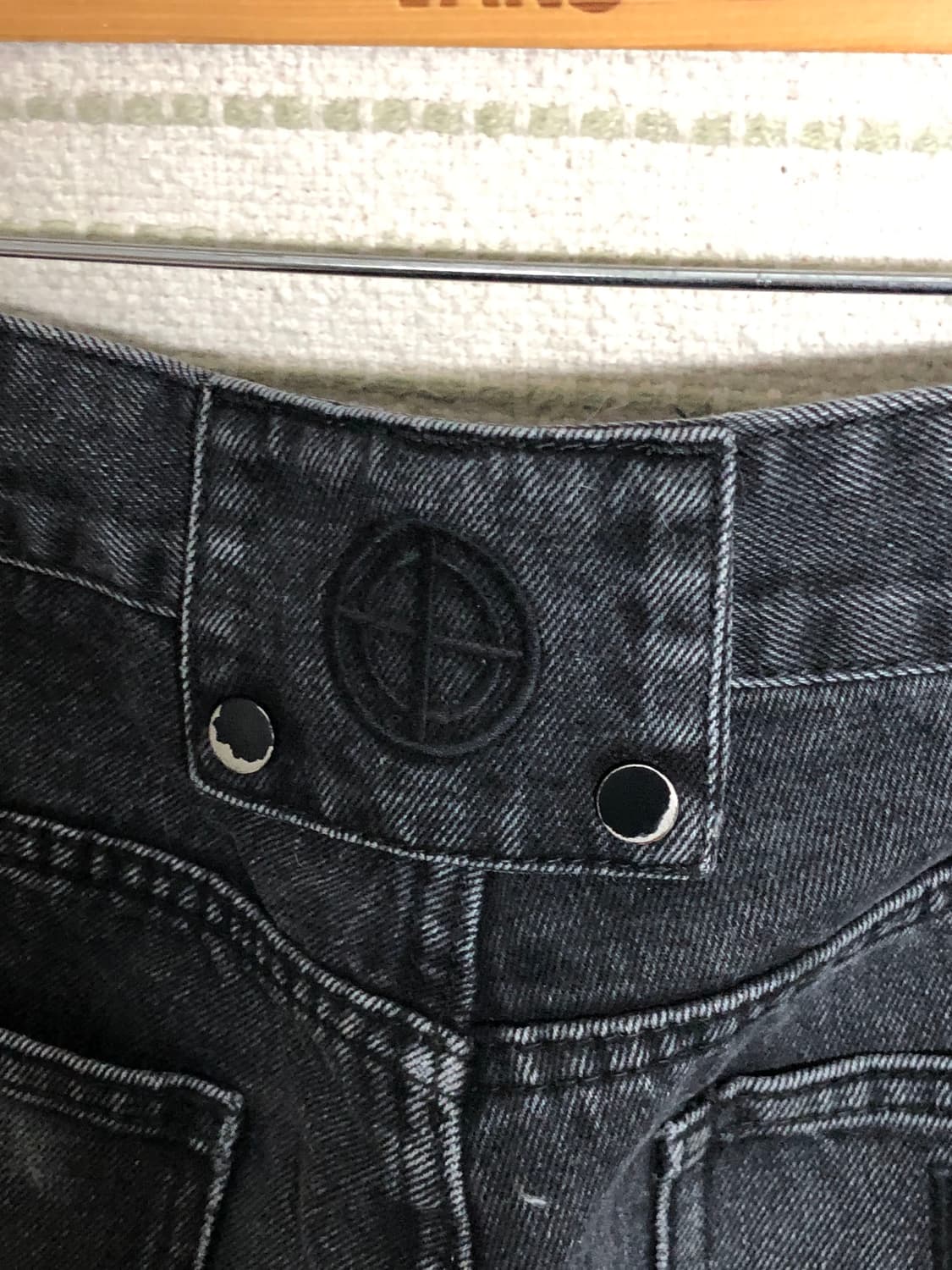 플라스틱프로덕트 더블니 카펜터 블랙 데님 목수 청바지 상품이미지3