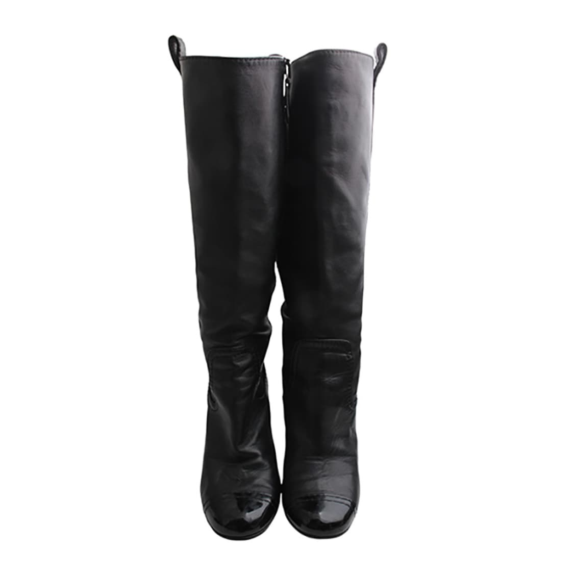 샤넬 블랙 캡토 스티치 롱부츠 36 상품이미지2