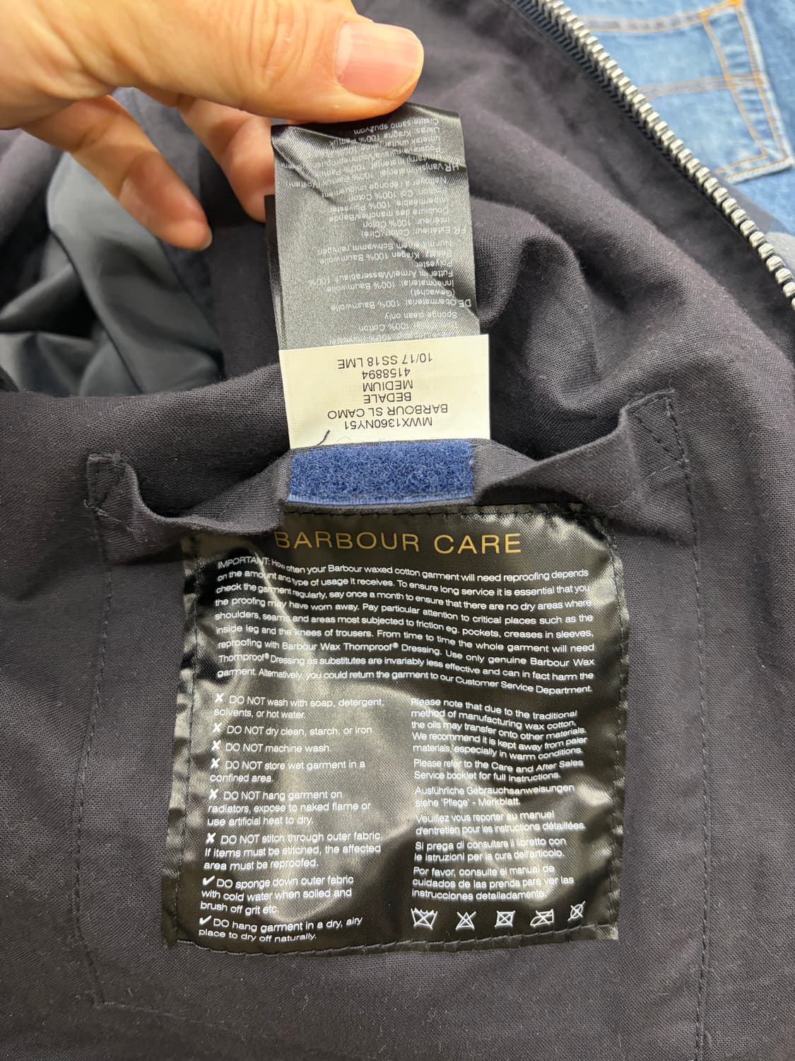 바버 카모플라쥬 왁스 자켓 상품이미지10