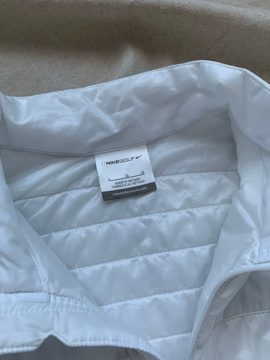 나이키 00년대 올드스쿨 은색 스우시 화이트 경량패딩 상품이미지7