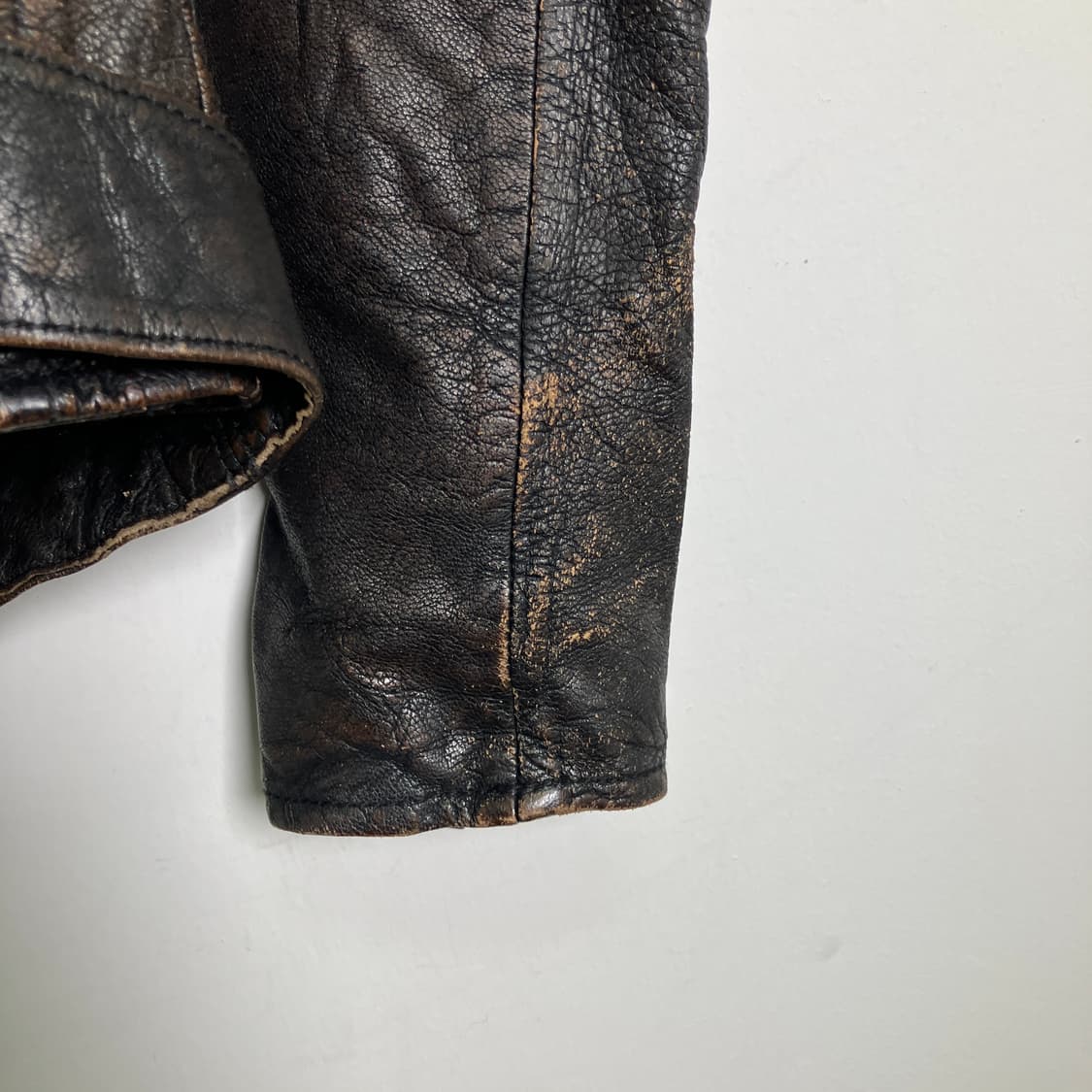 G.O.A 고아 에이징 고트 가죽 라이더 자켓 S 상품이미지10