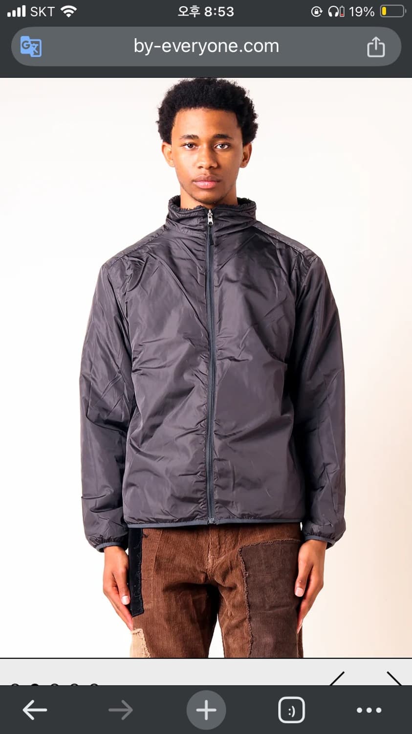 팝트레이딩 컴퍼니 리버서블 플리스 자켓 그레이 L 상품이미지4