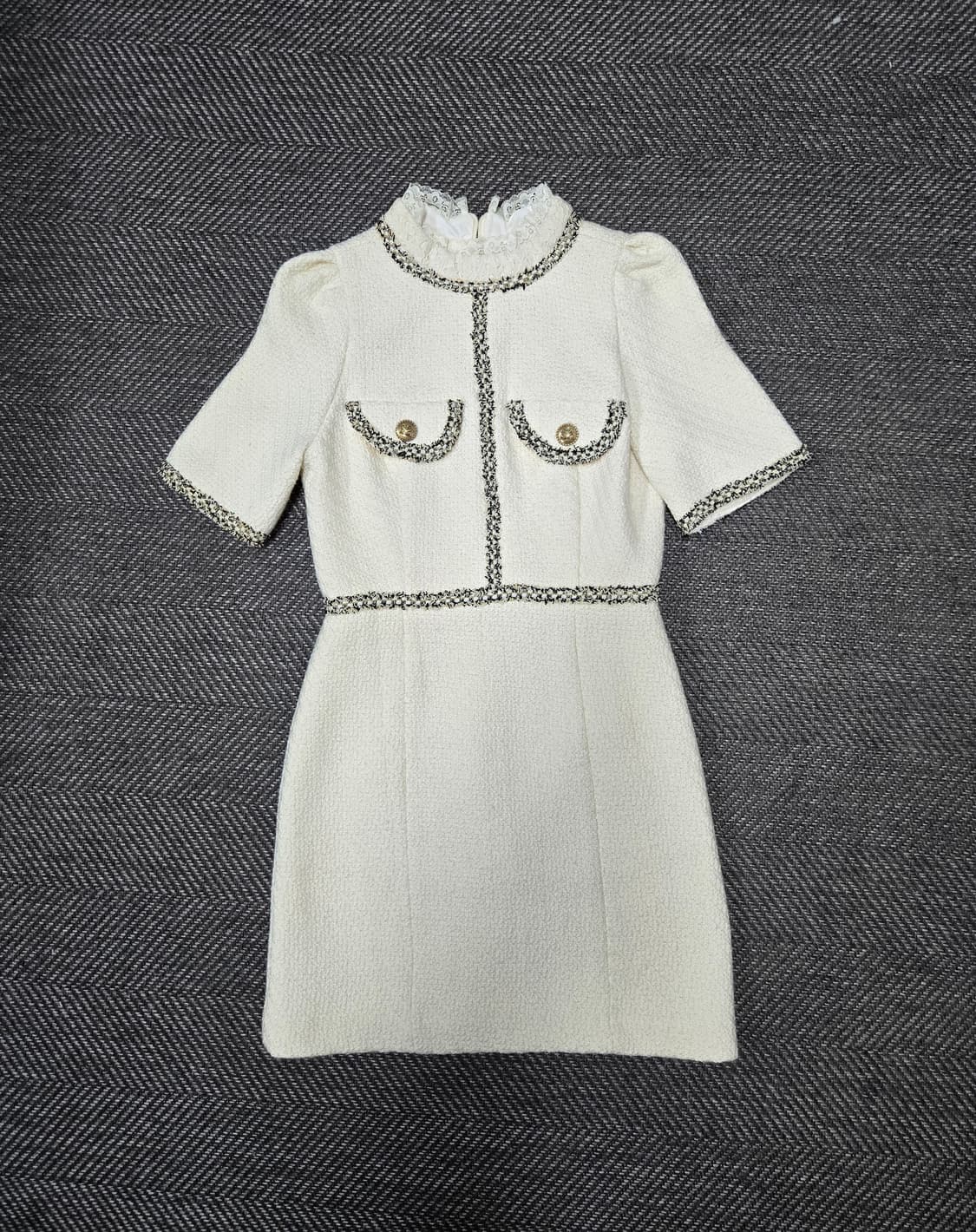 산드로 트위드 미니 원피스 상품이미지2