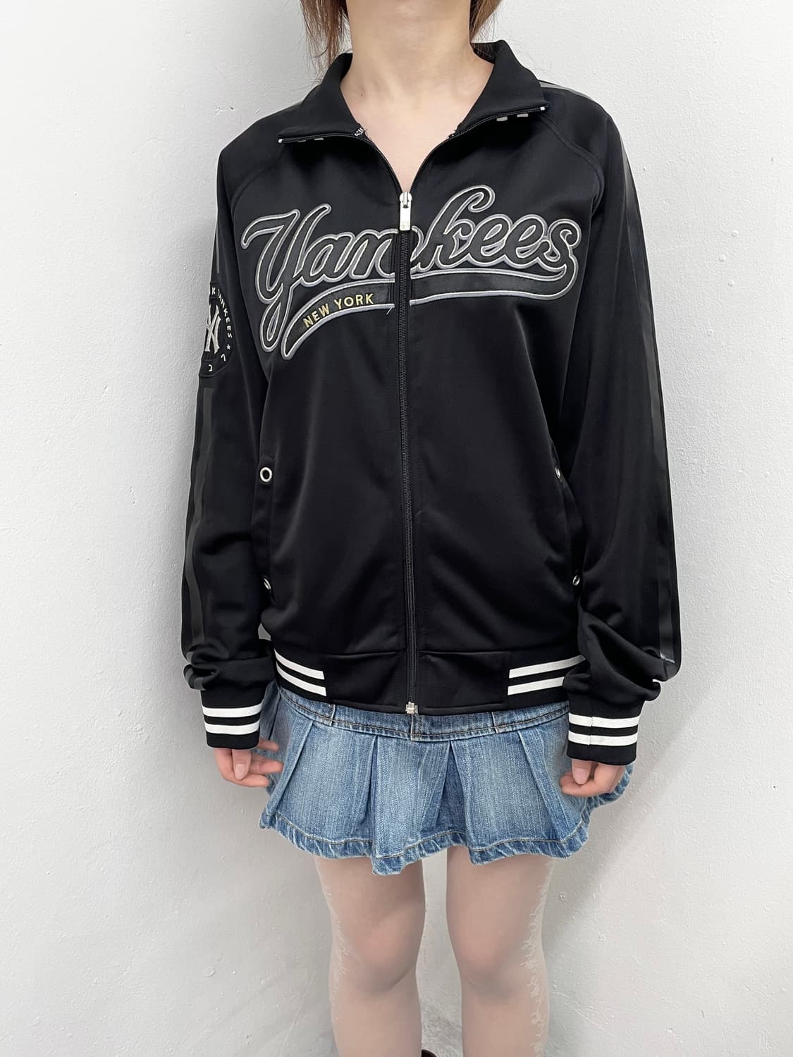 닥스 워싱 데님 플리츠 스커트 상품이미지3