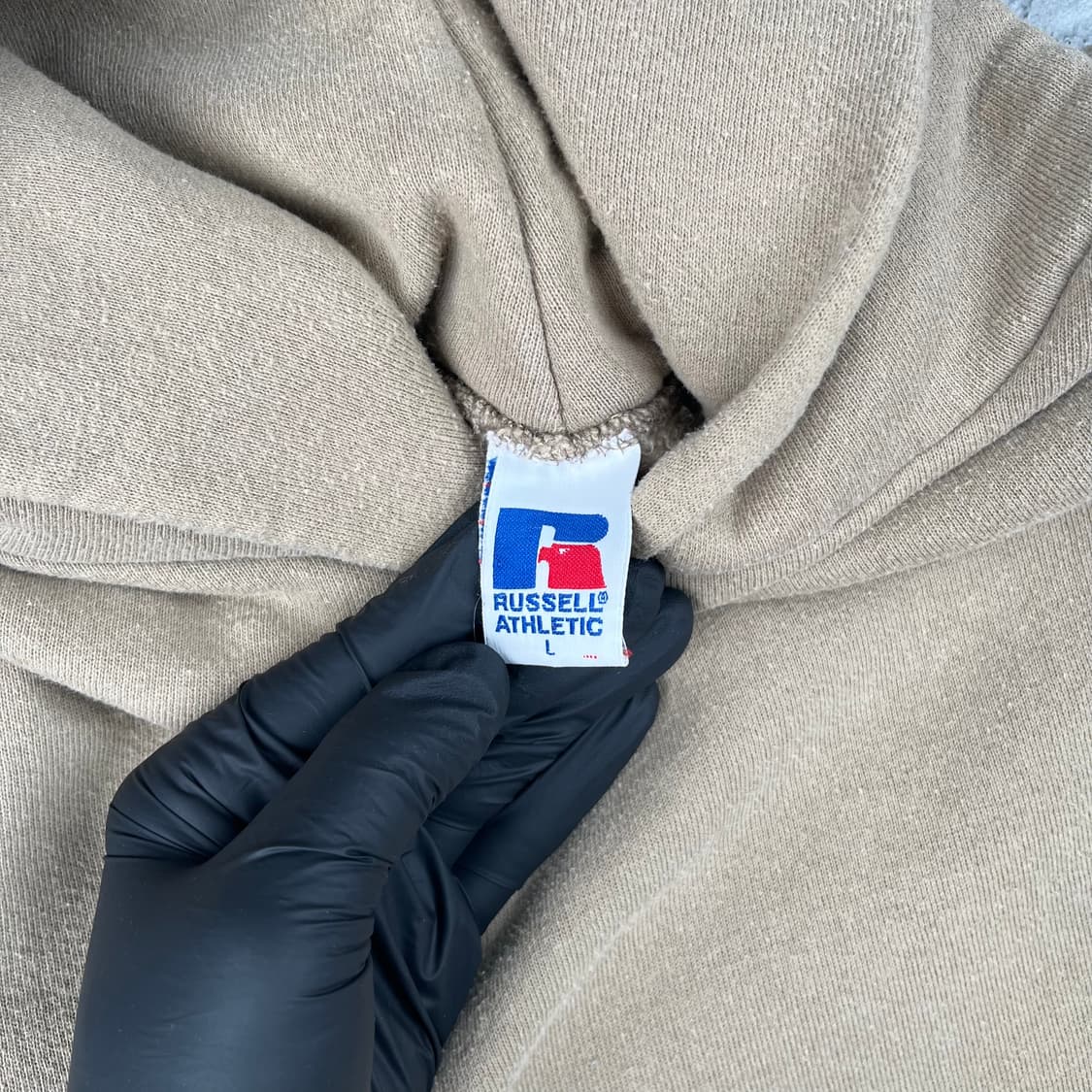 빈티지 러셀 애슬래틱 후드 탄 상품이미지4