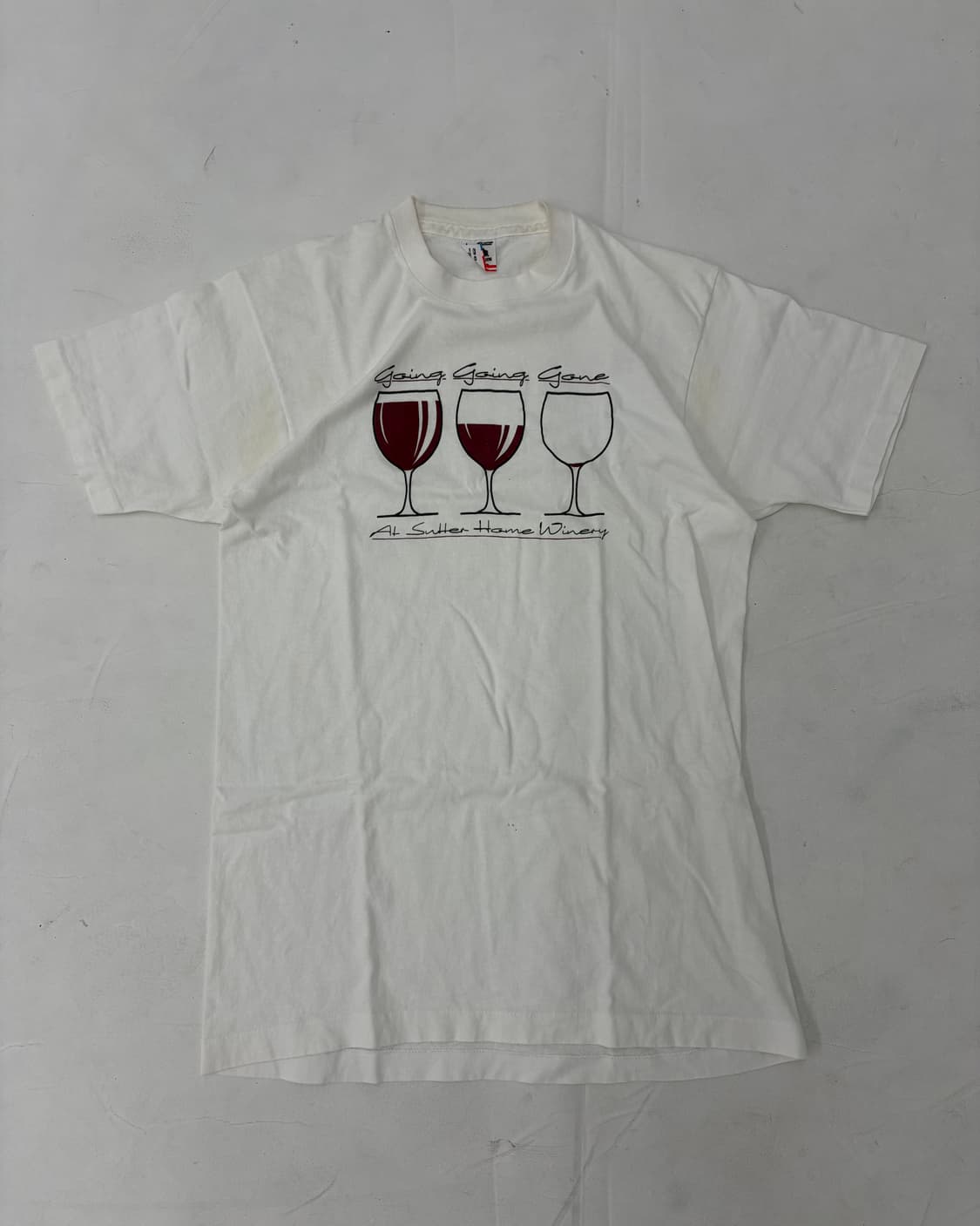 90s Wine Tee (white) 상품이미지1