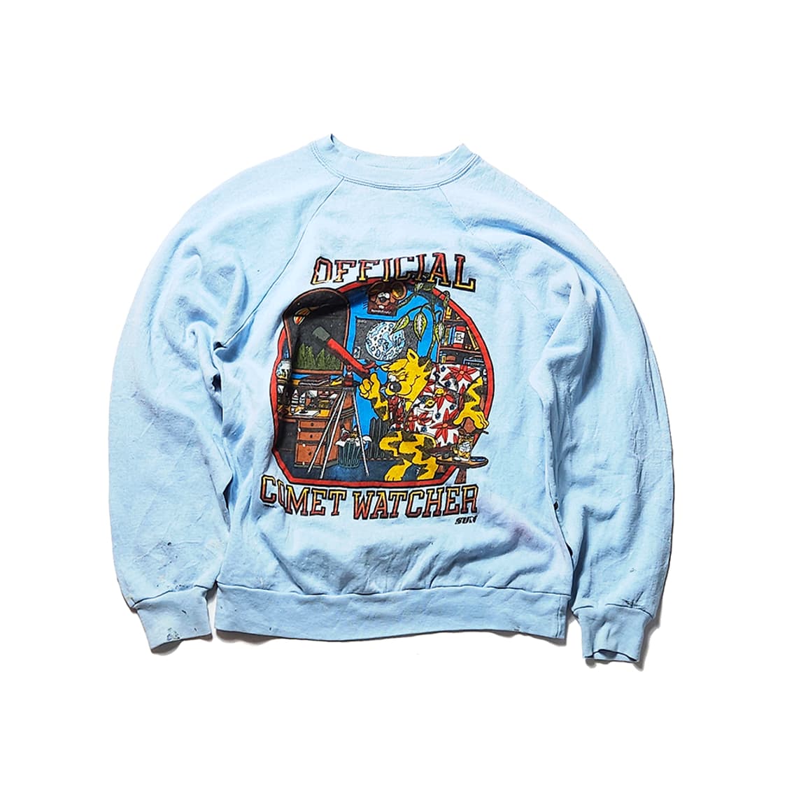 80s USA 빈티지 SUN SPORTWEAR 프린트 스웻셔츠 상품이미지1