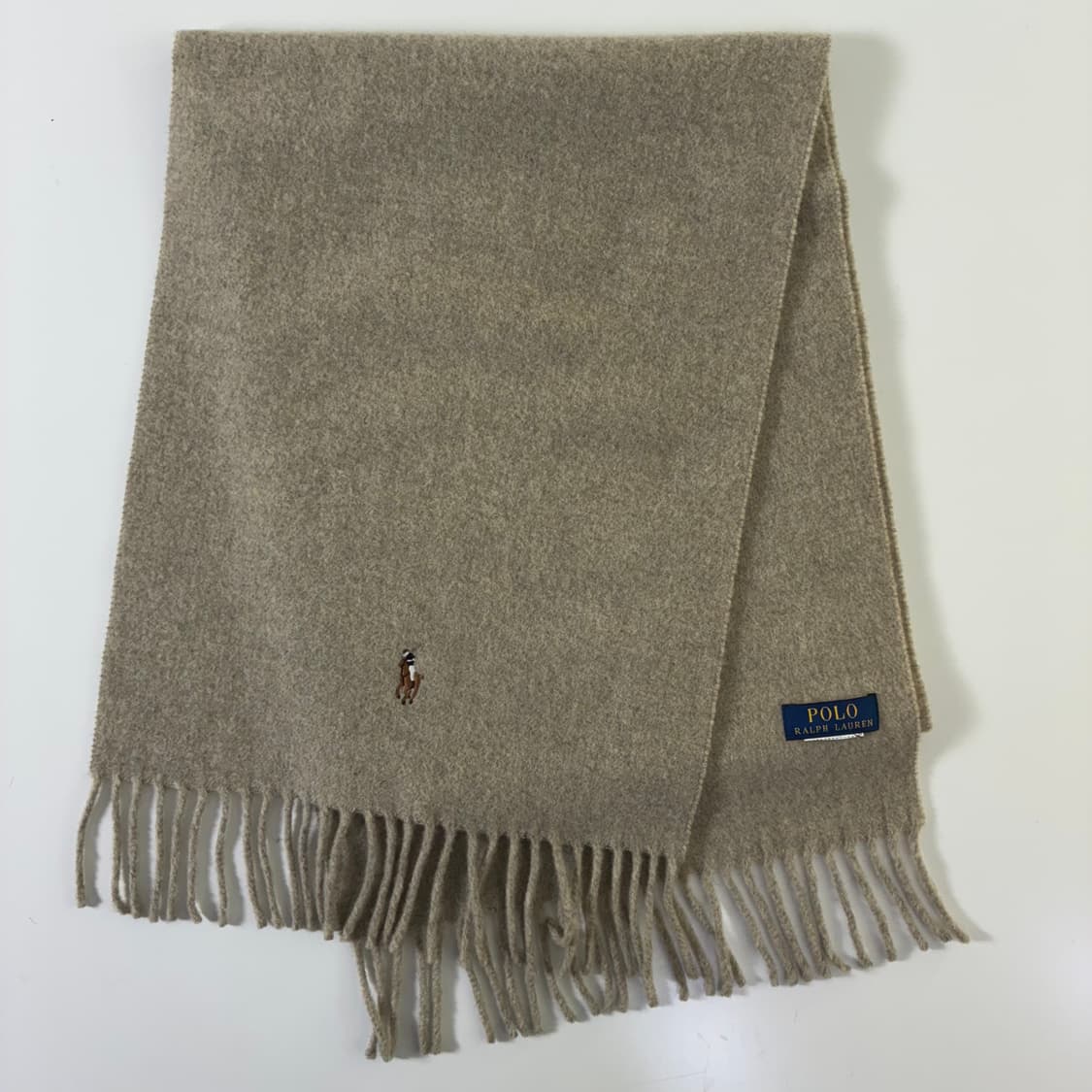 Polo 폴로 랄프로렌 신형 오트베이지 램스울 머플러 상품이미지1