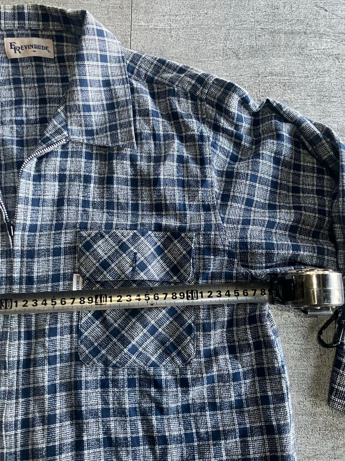 일본빈티지 Erevinrude 올드스쿨스트릿 오혁풍 잔체크 블루종자켓 상품이미지3