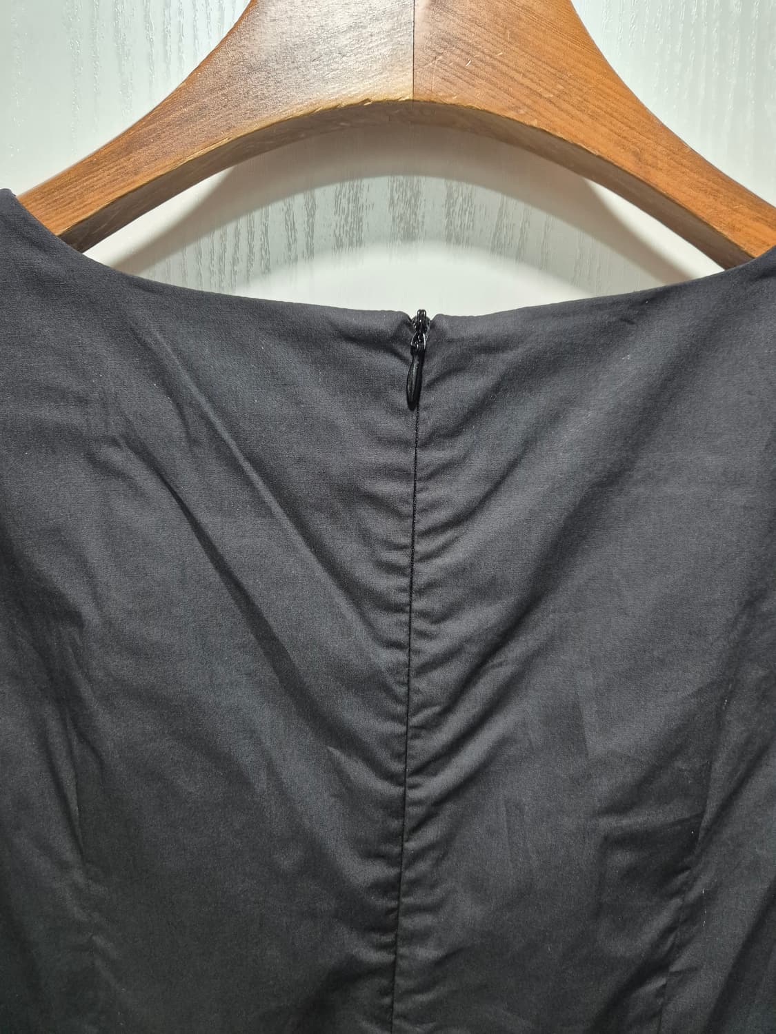 (세일)(새상품)아웃쉘 퍼프소매 캉캉 롱 원피스 블랙 상품이미지5