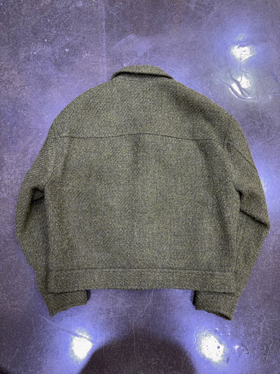 자라 부클레 텍스처 트러커 자켓 올리브 L 상품이미지4