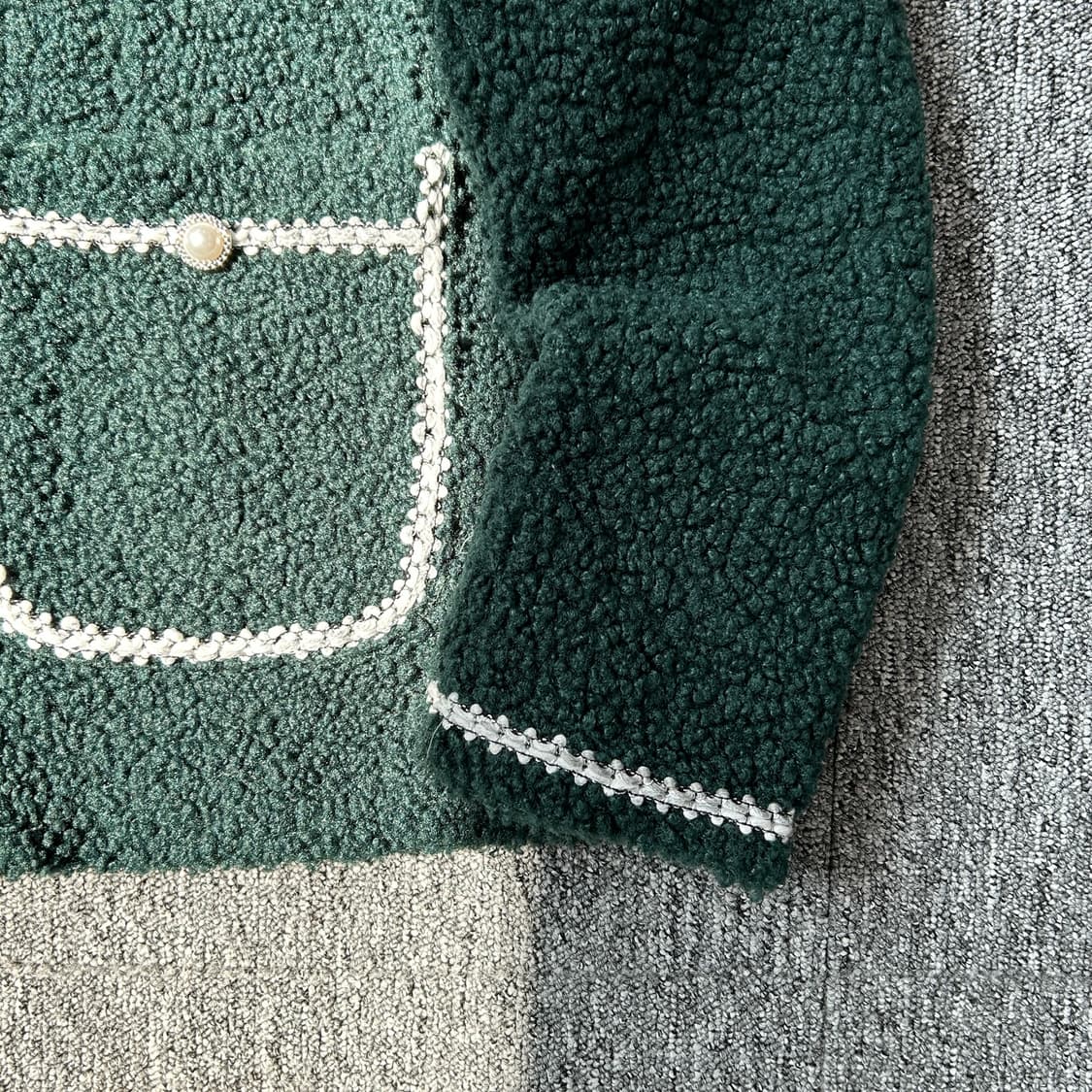 마리끌레르 그린 뽀글이 자켓 상품이미지3