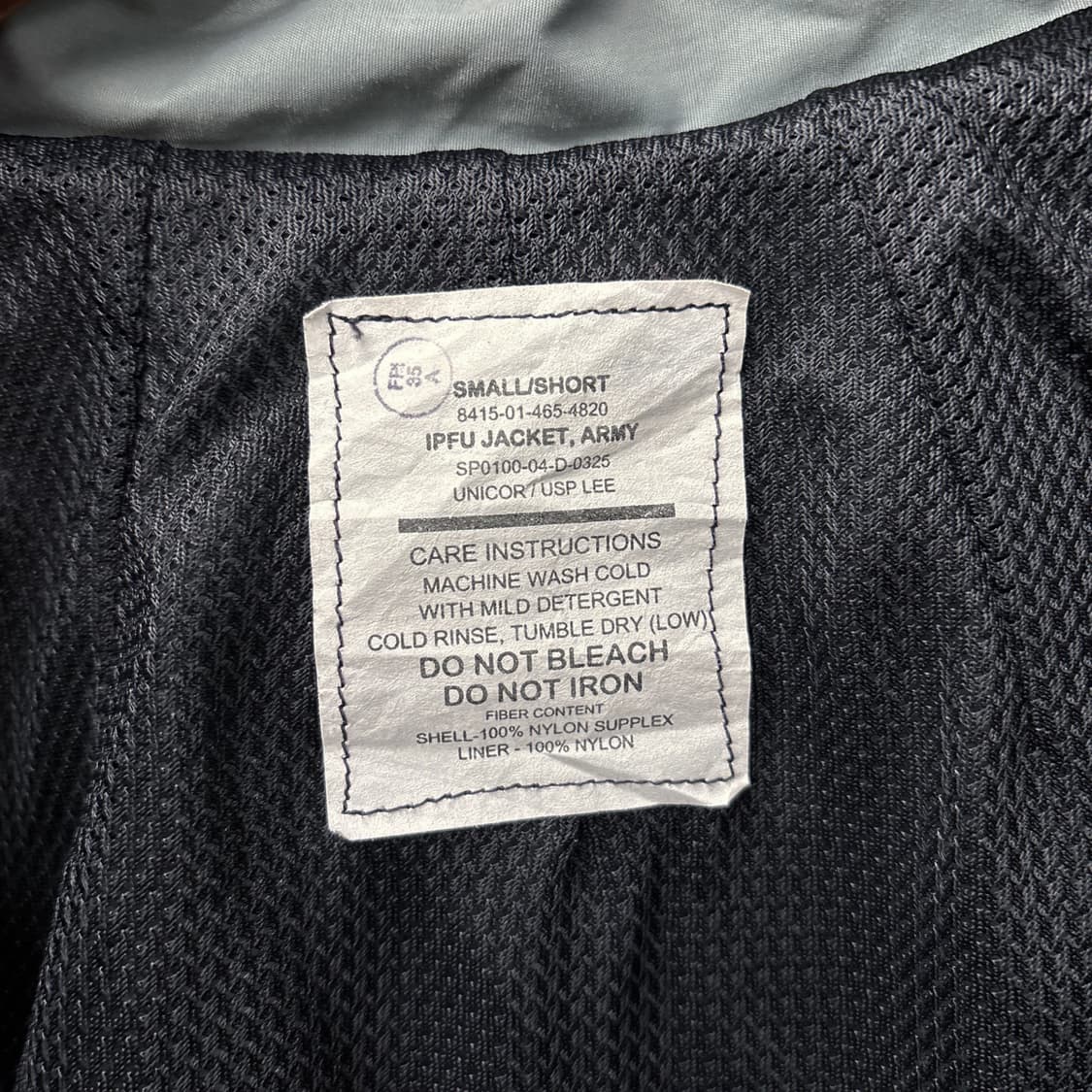 오리지널 밀리터리 U.S. ARMY IPFU 트레이닝 숏자켓 N363 상품이미지10