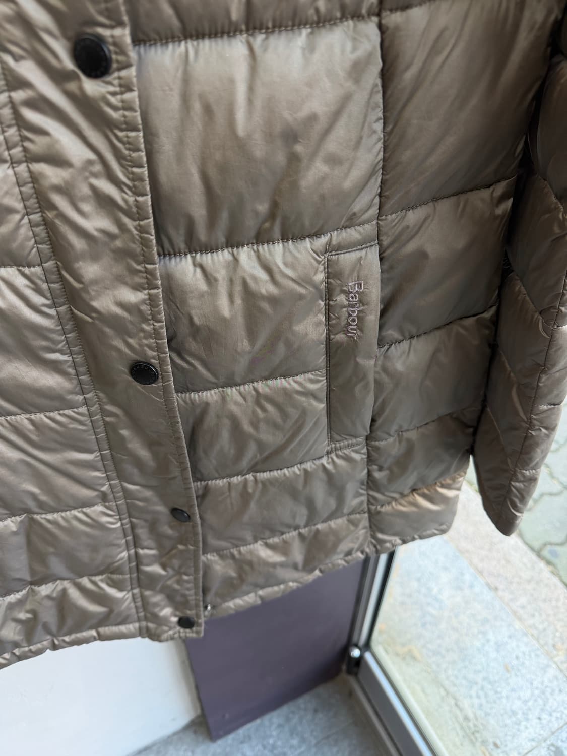 UK12/ 바버 피버다운 나일론 패딩 점퍼 상품이미지5