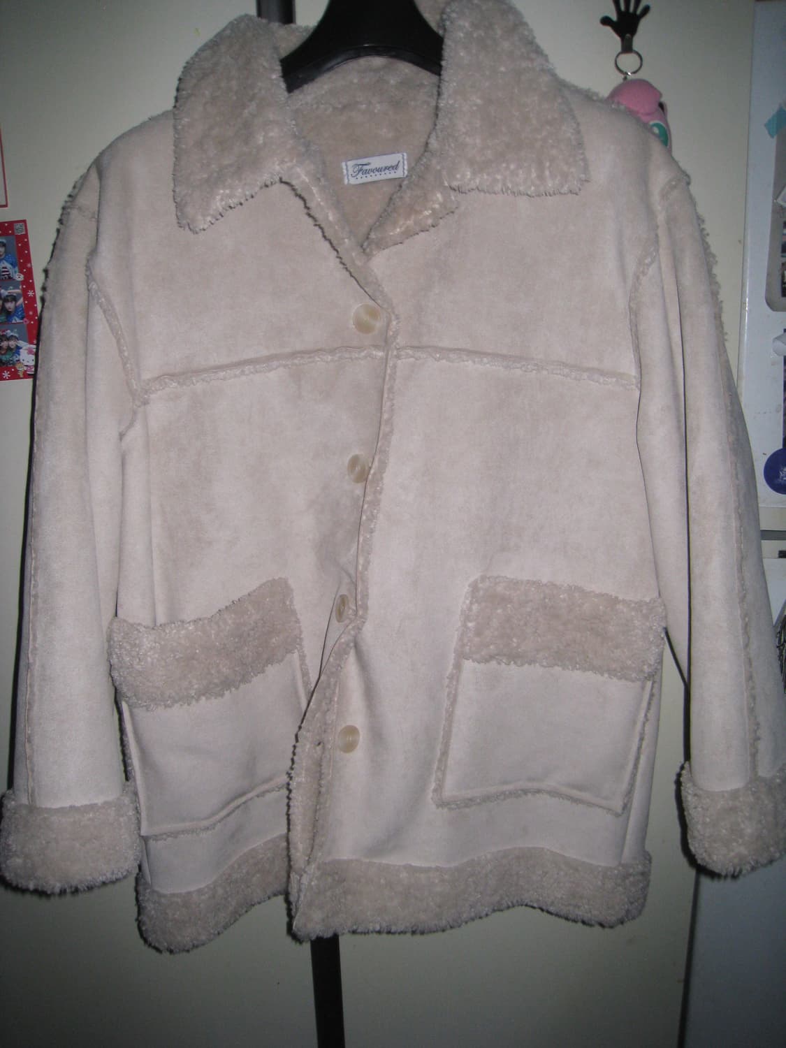 애프터먼데이 화이트 롱무스탕 상품이미지2