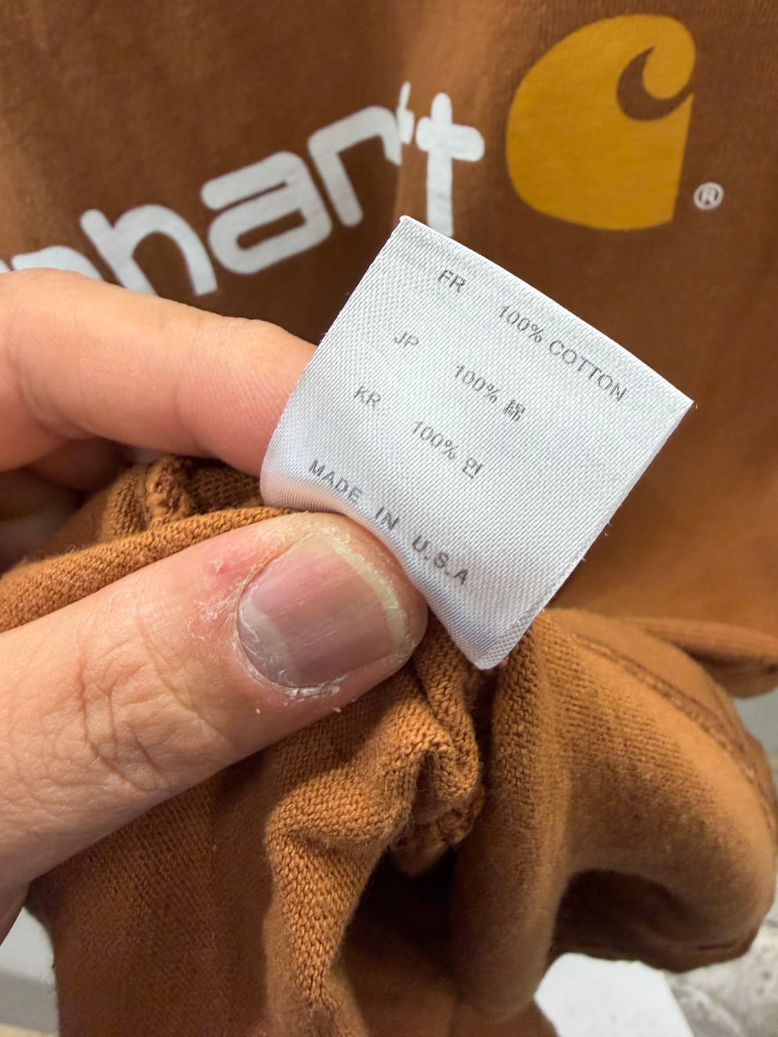 칼하트 반팔티 XL 브라운 상품이미지5