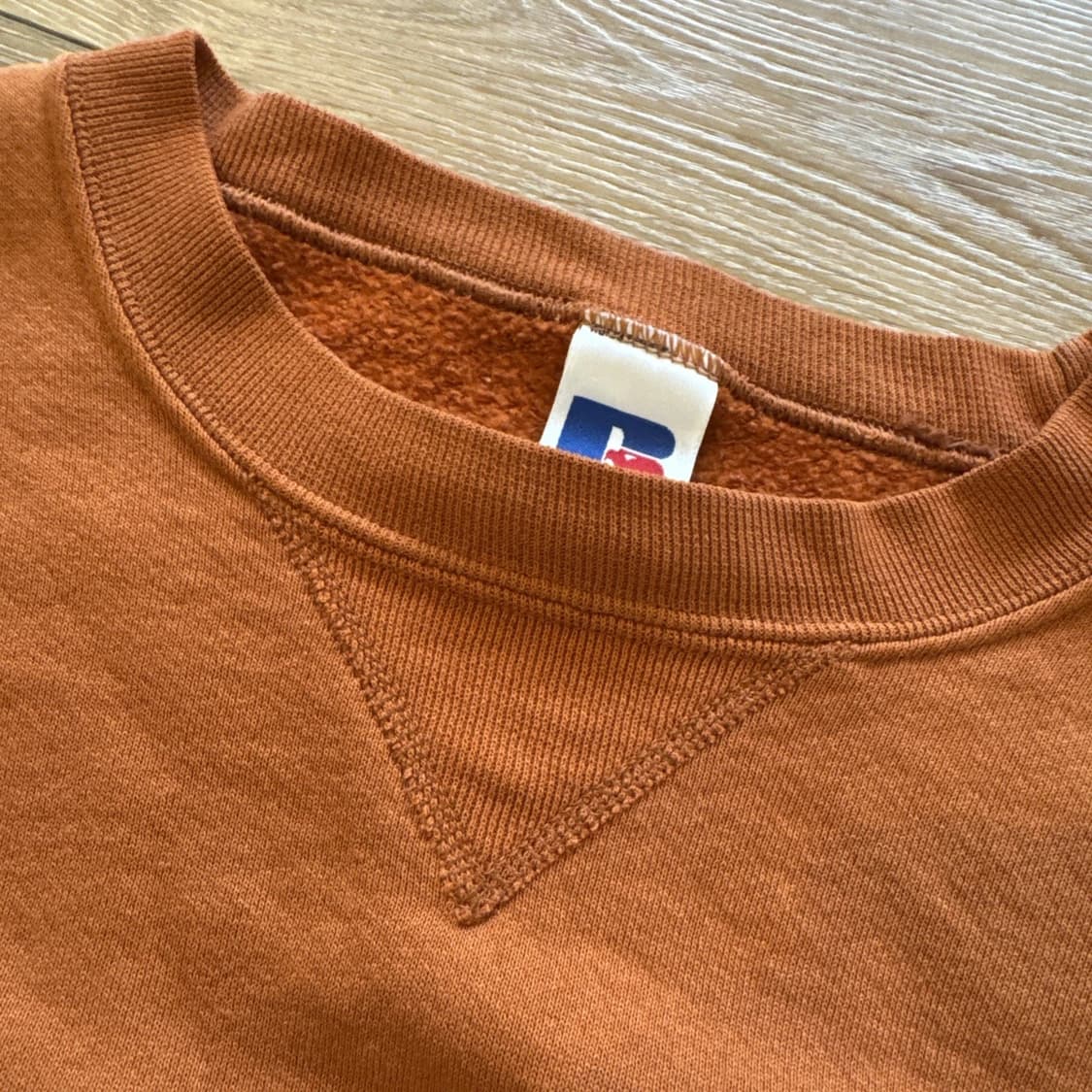 90s 러셀 애슬레틱 빈티지 오렌지 맨투맨 상품이미지4