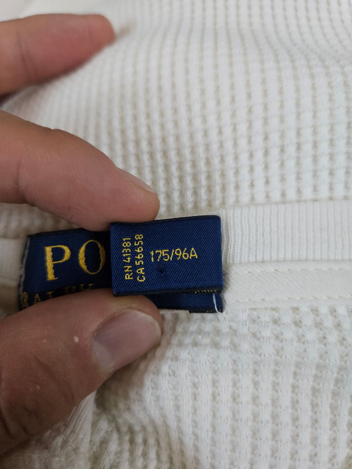 폴로 랄프로렌 아이보리 와플셔츠 M 급처 상품이미지9