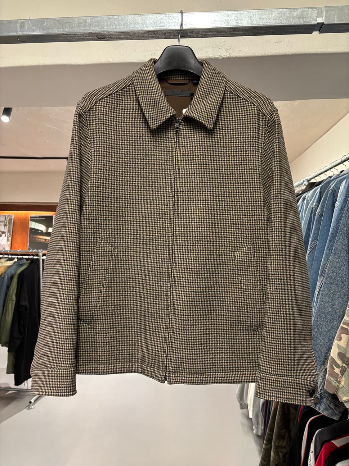 유니클로 체크 블루종 자켓   상품이미지7