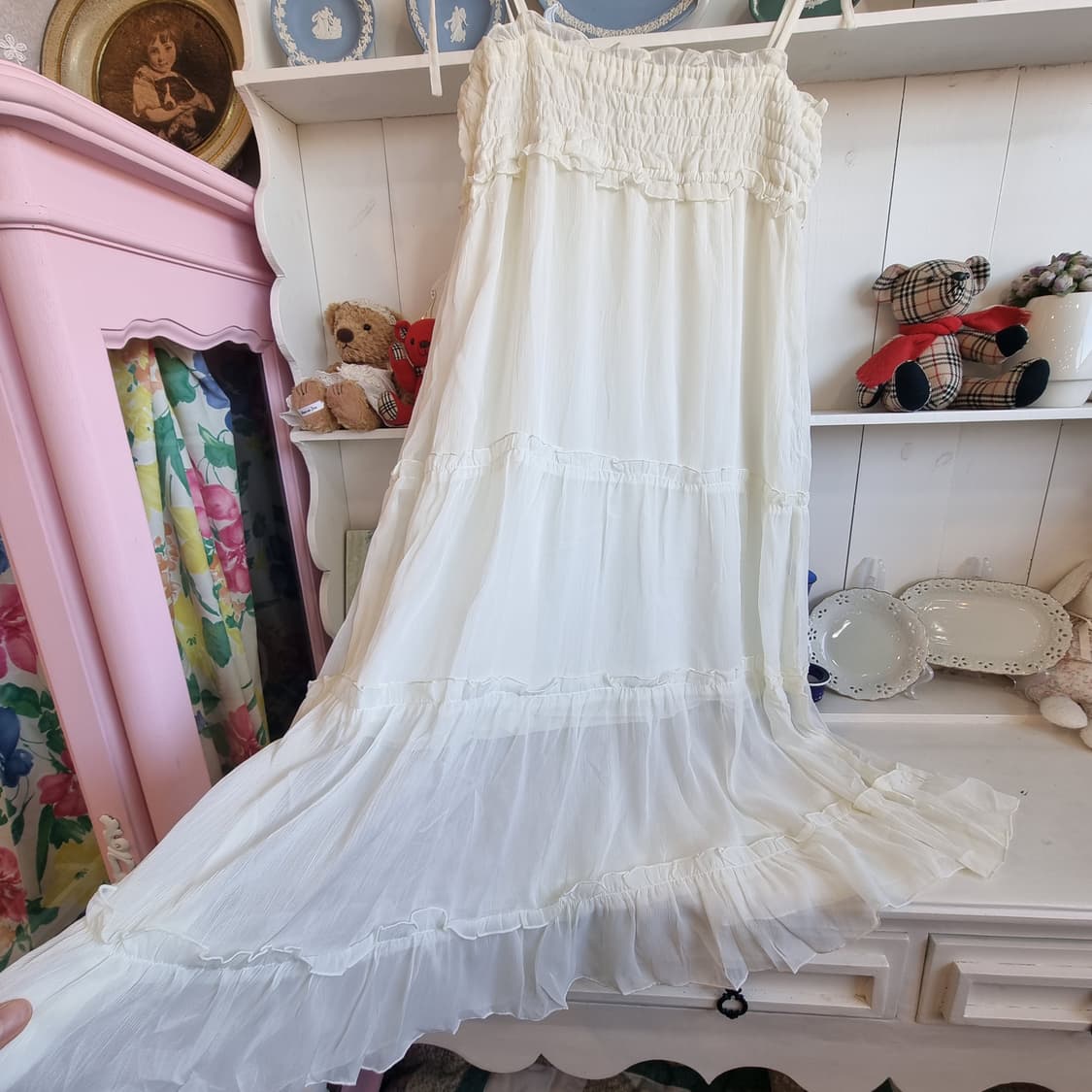 쉬폰 캉캉 끈원피스 상품이미지3