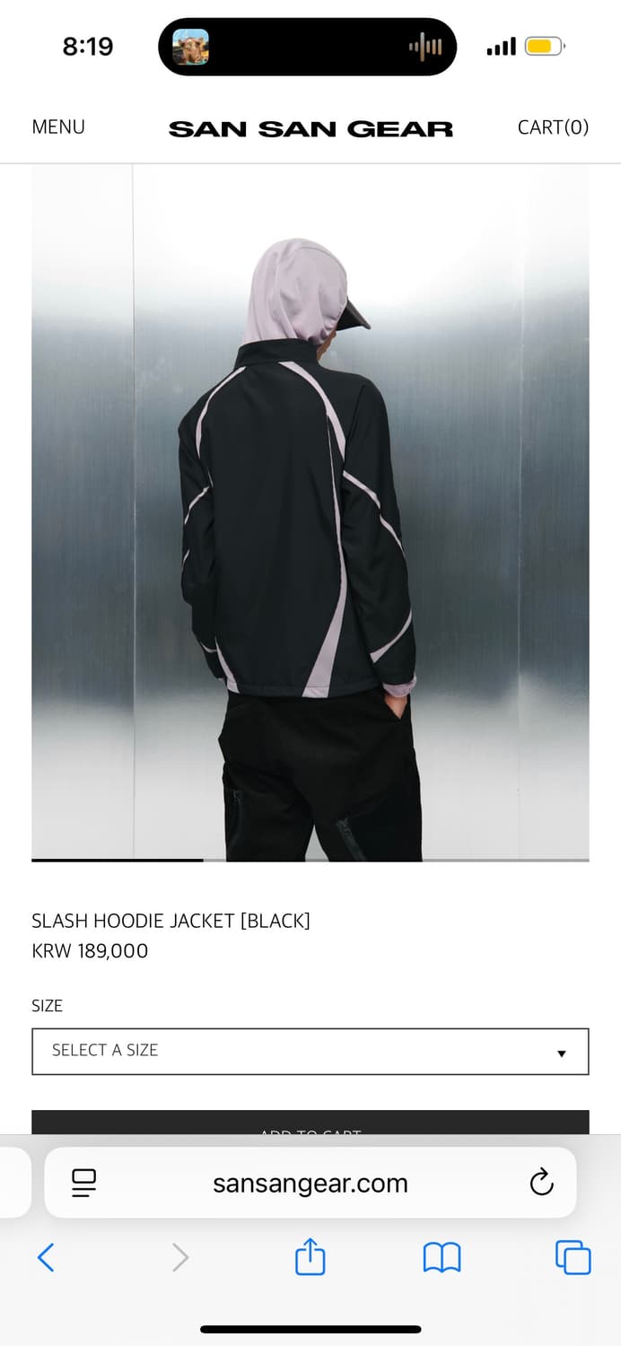 산산기어 슬래쉬 후드 자켓 상품이미지2