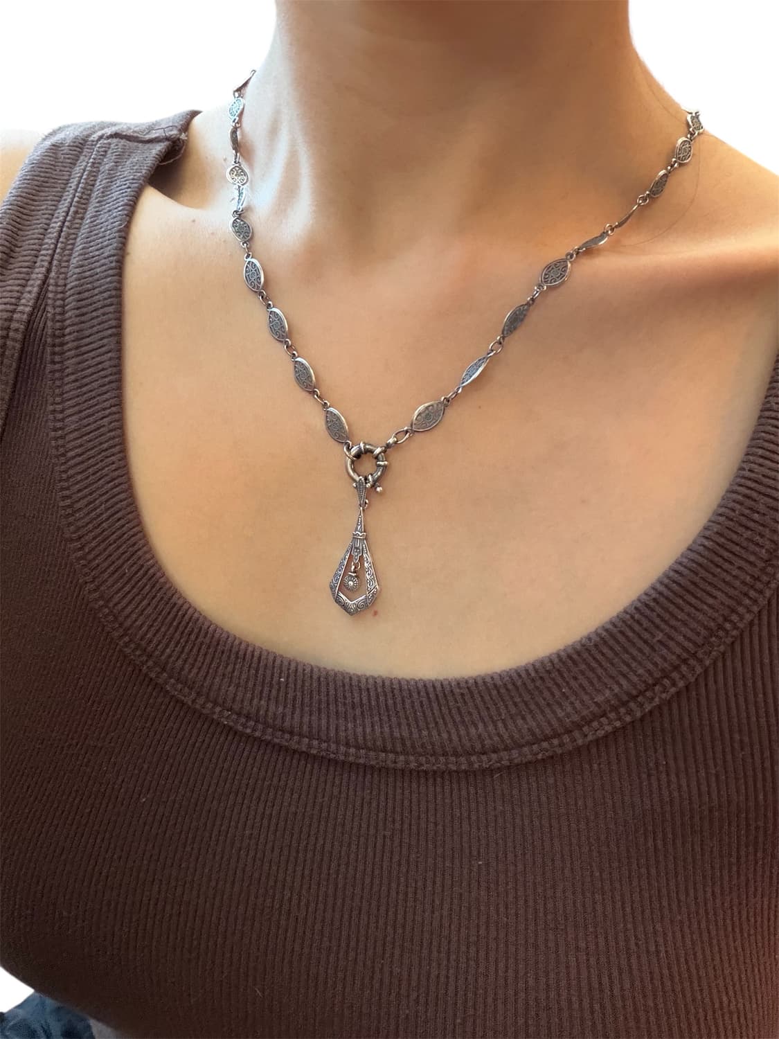 오리엔탈 드롭 실버 네크리스 상품이미지10