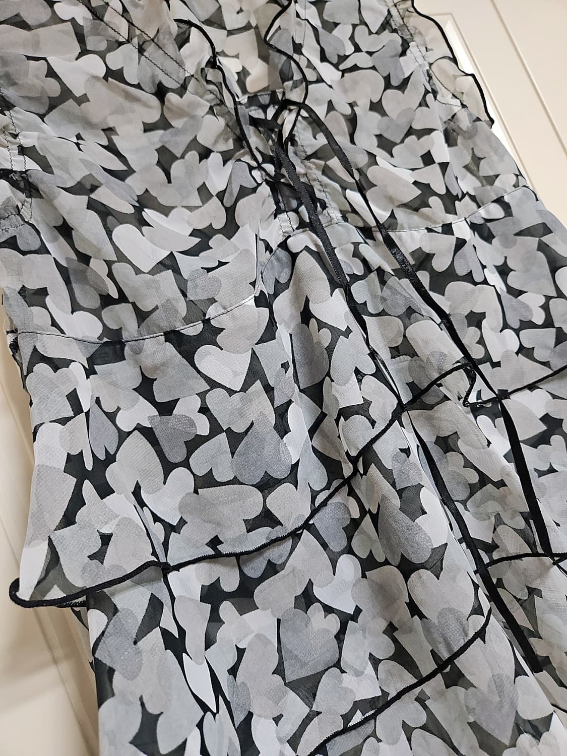 캉캉 레이어드 하트 갸루 슬리브리스 나시  상품이미지3