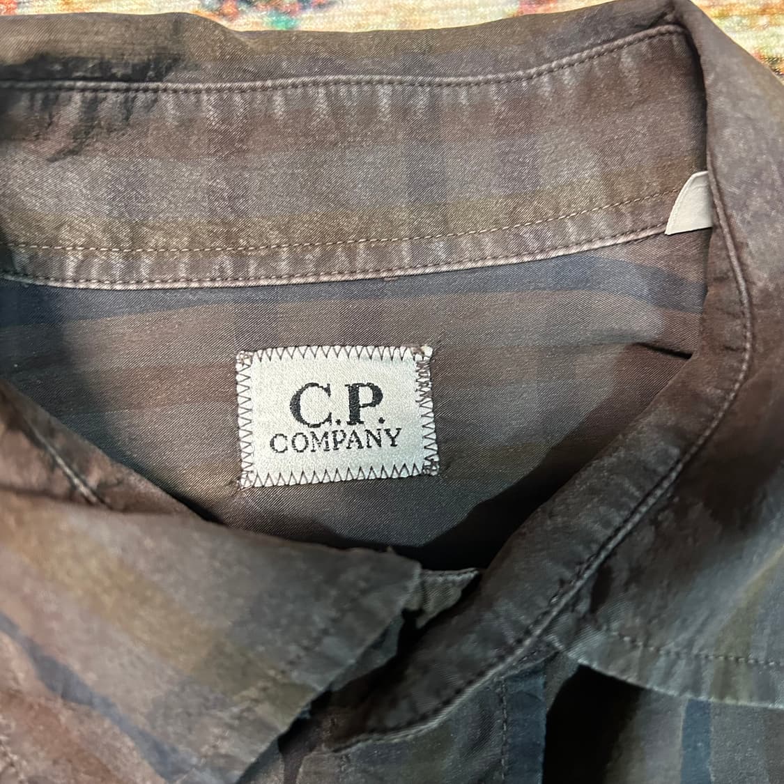 [XL] 빈티지 CP컴퍼니 브라운 체크 셔츠 상품이미지2