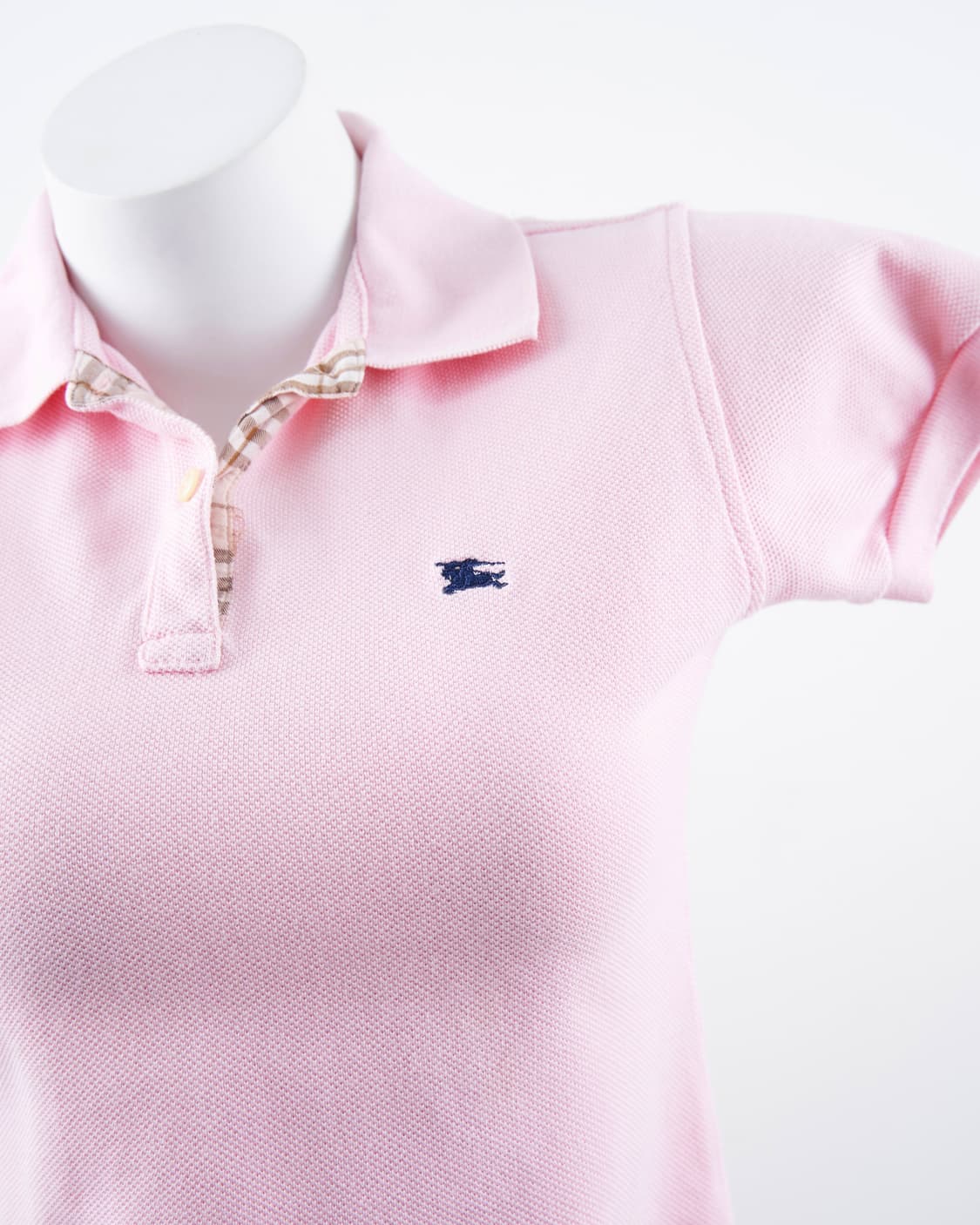 Burberry 런던라벨 베이비 핑크 카라 반팔티 상품이미지4