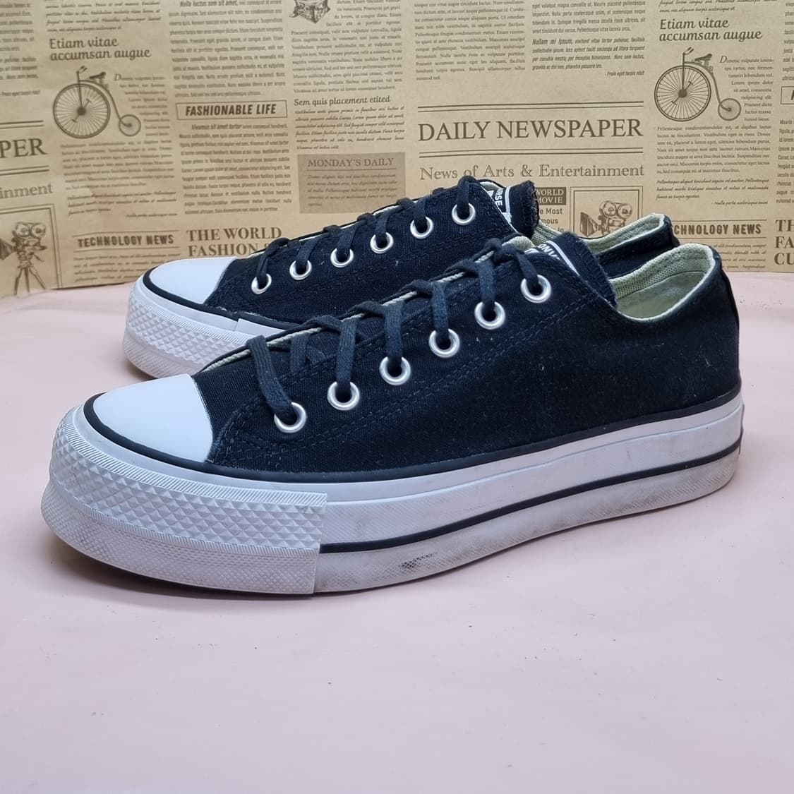 컨버스 척테일러 로우 블랙 스니커즈 255 상품이미지1