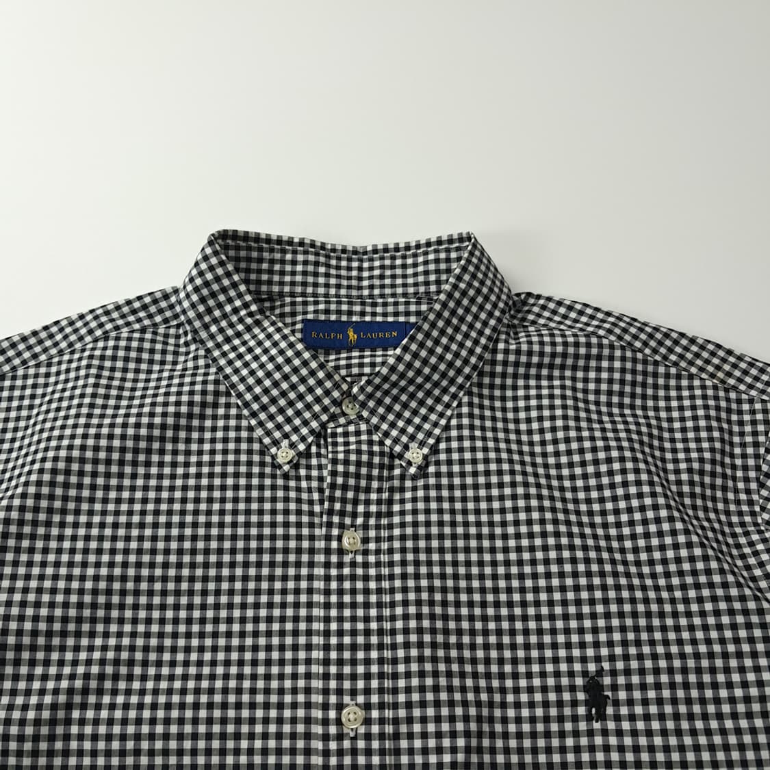 CJ062 2XL 폴로 블랙 모노 마이크로체크 셔츠 남방 상품이미지2