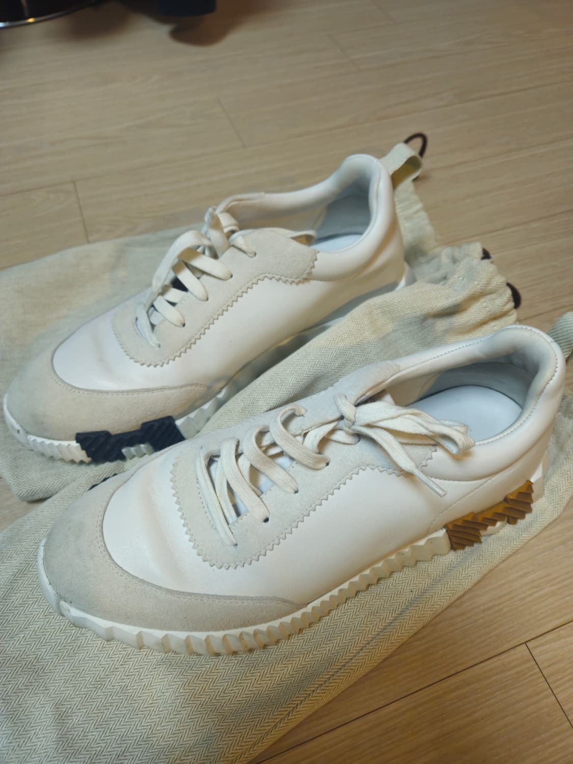 에르메스 바운싱 스니커즈 카프스킨 스웨이드 고트스 킨 & (Mens)  상품이미지8