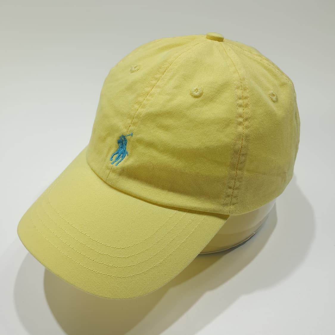 CL246 폴로 코튼 포니자수 옐로우 볼캡 모자 상품이미지2