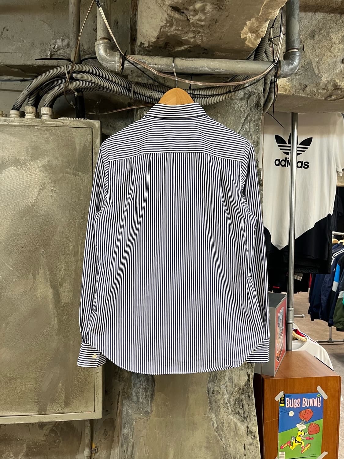 꼼데가르송 스트라이프 셔츠 네이비 S #csz2728  상품이미지2