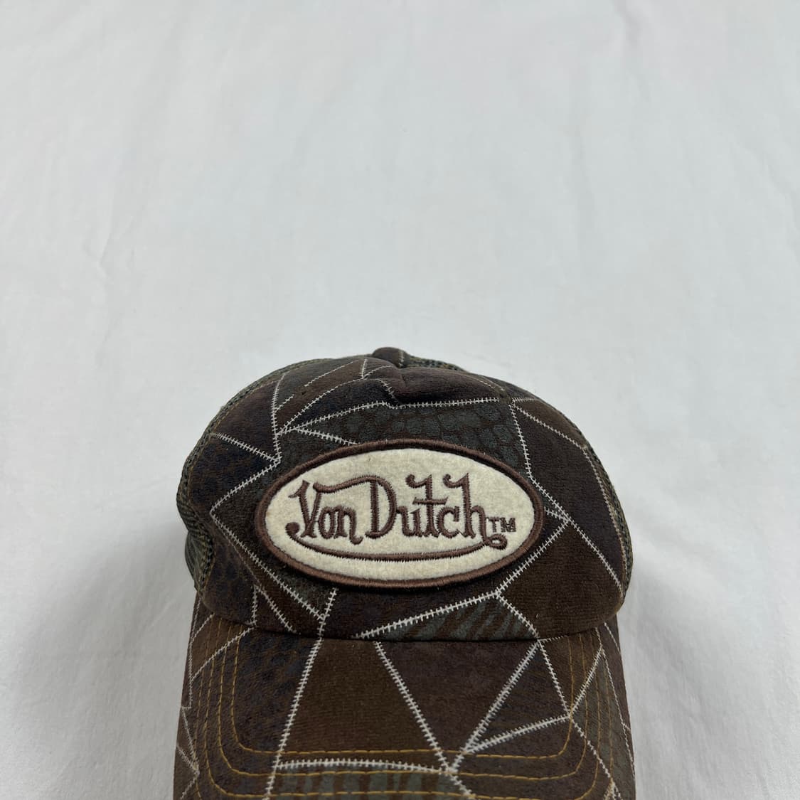 본더치 von dutch 로고 패치워크 메쉬 트러커 캡 모자 상품이미지3