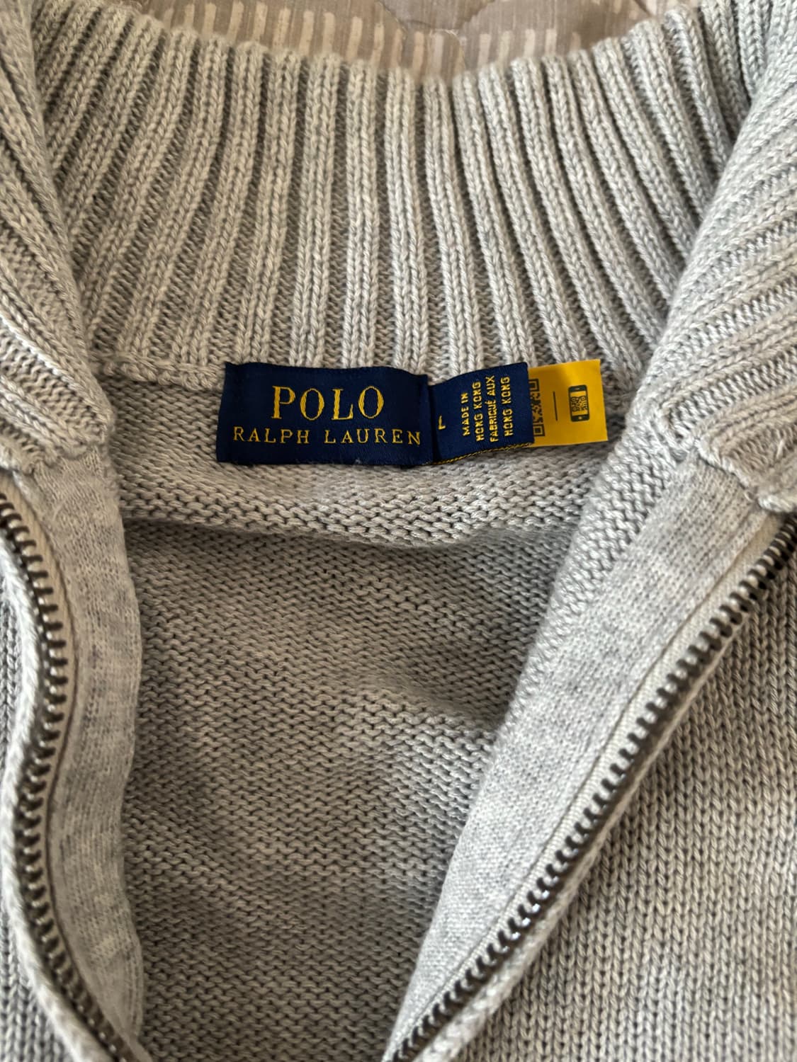 폴로 랄프 로렌 코튼 쿼터 지퍼 모크넥 스웨터 앤도버 헤더 L사이즈 상품이미지2