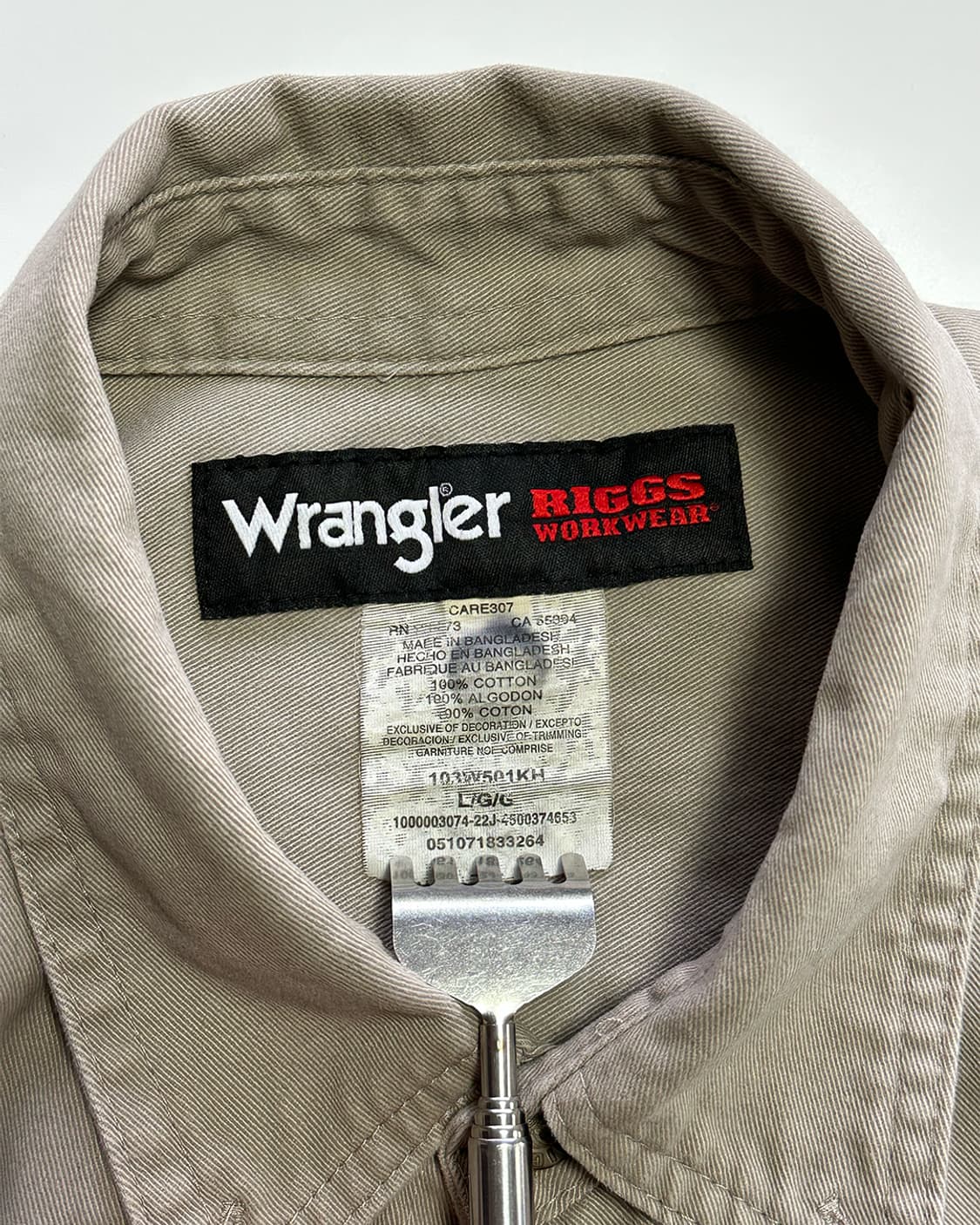 랭글러 워크 셔츠 베이지 상품이미지4