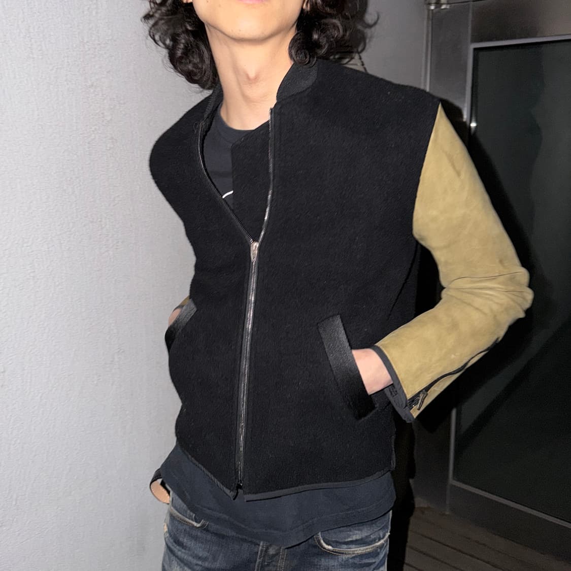 알렉산더왕 레더 슬리브 바시티 자켓 상품이미지1