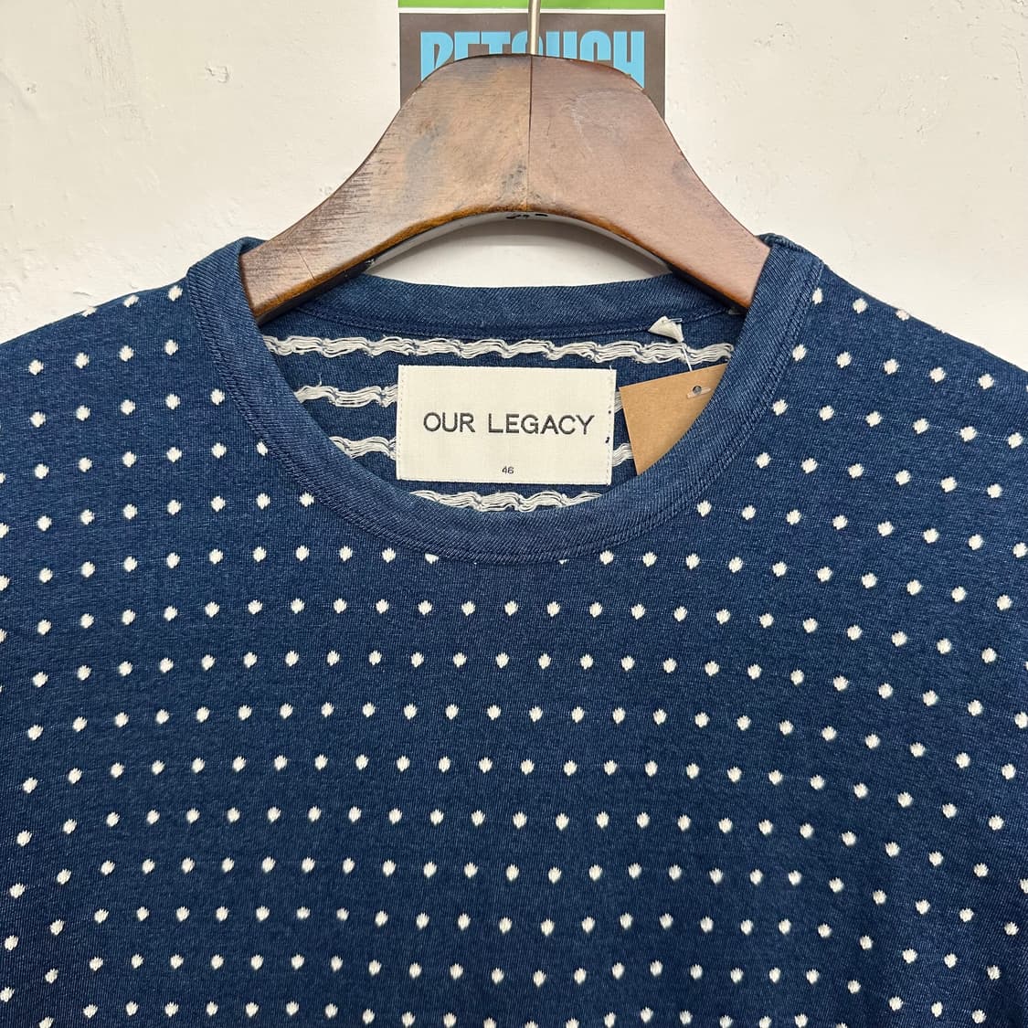 아워레가시 인디고 자카드 도트 롱슬리브 상품이미지2