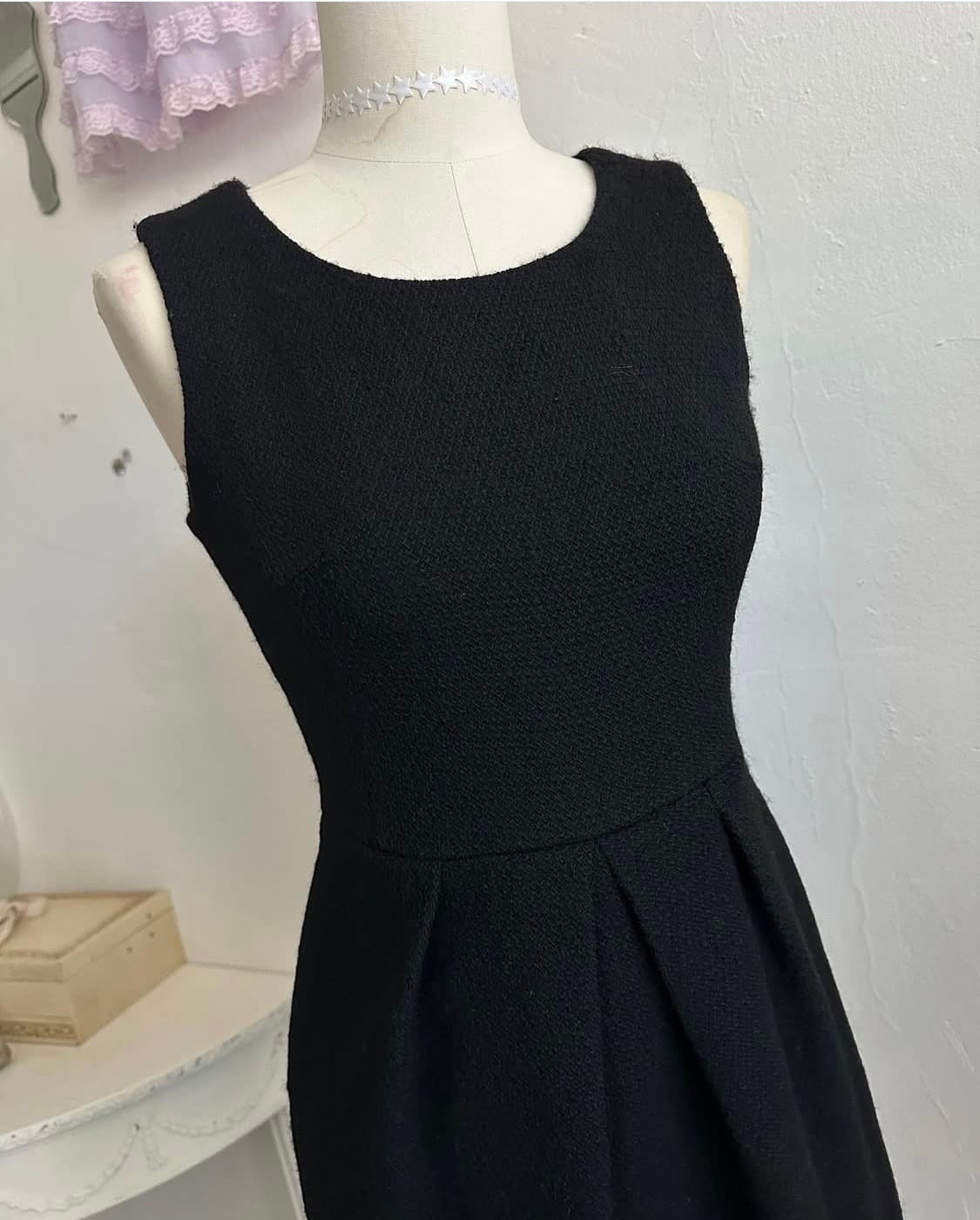 simplicity slim black wool dress 상품이미지2