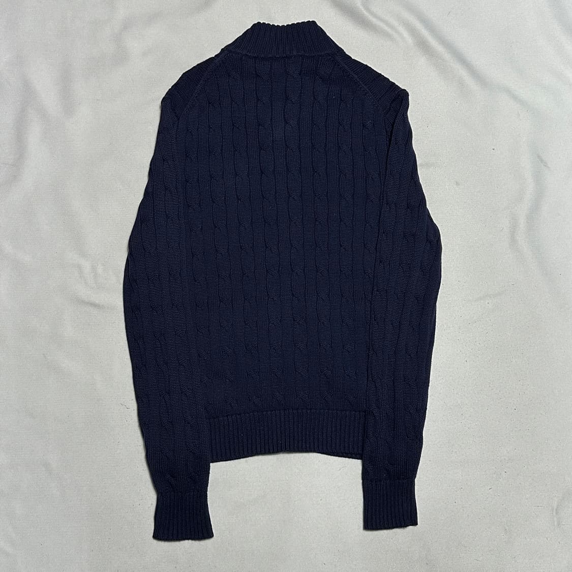 M 폴로랄프로렌 코튼 네이비 케이블 니트집업 상품이미지3