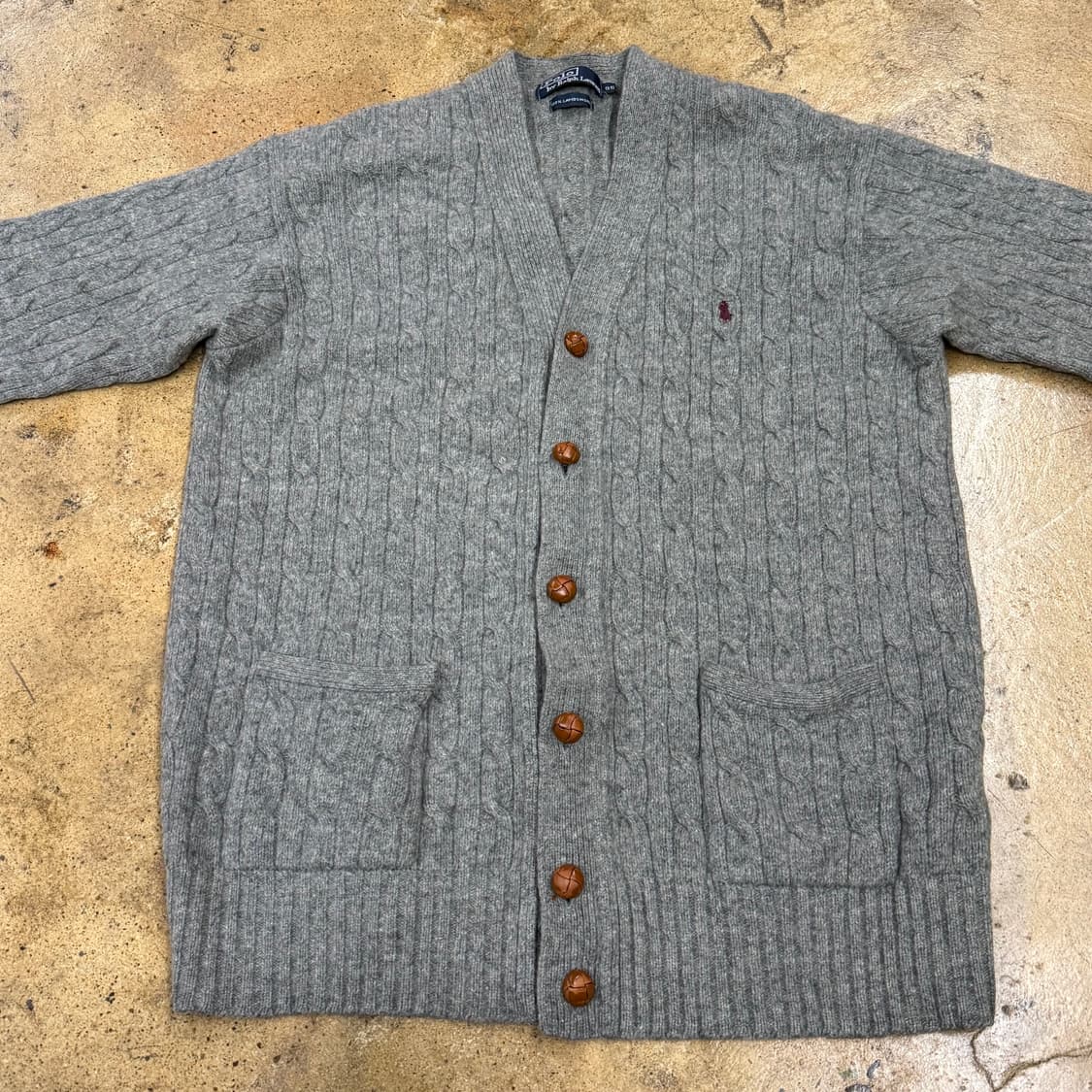 폴로 랄프로렌 그레이 니트 가디건 95 상품이미지3
