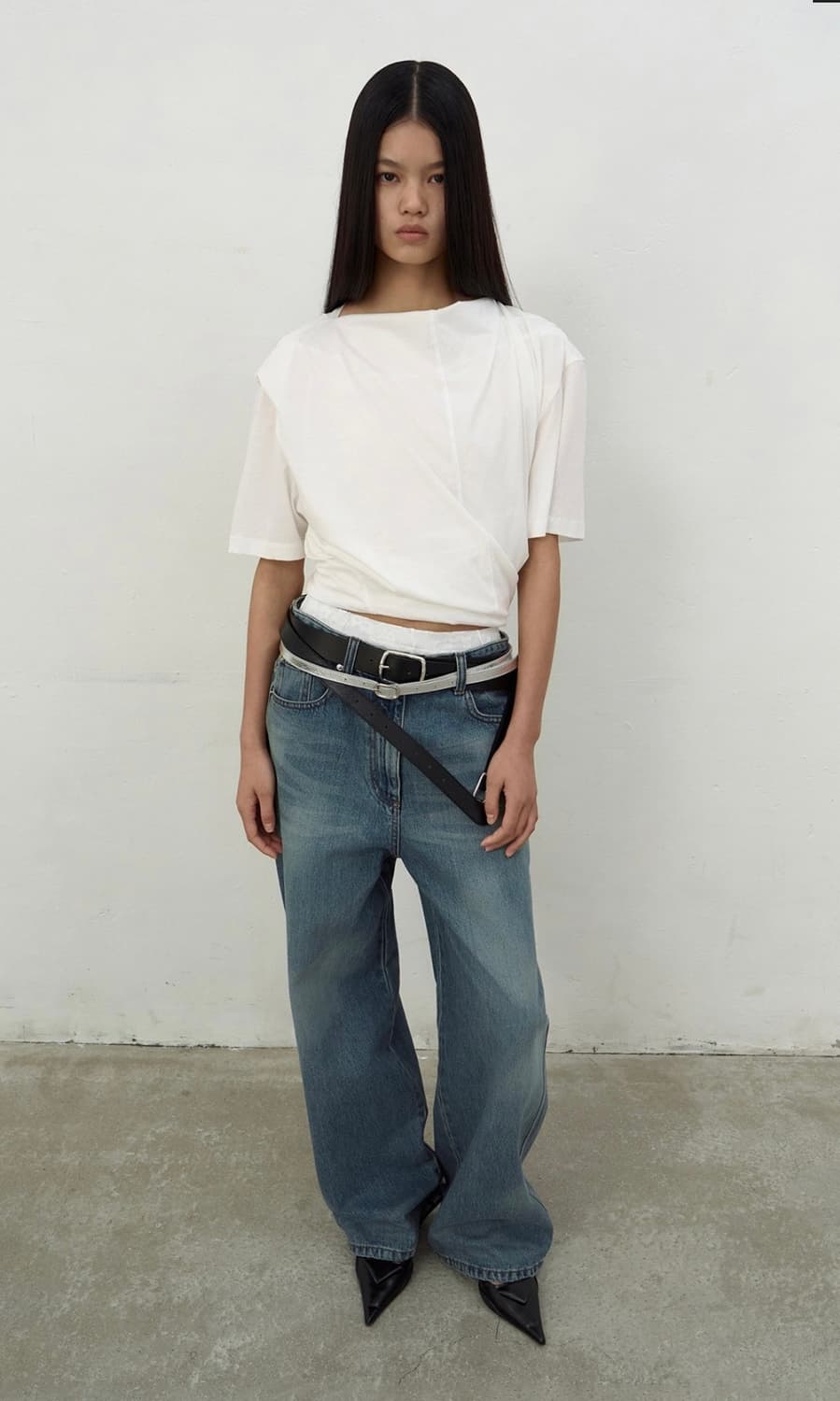 LCDC 25S/S 트위스트 크롭 반팔 티셔츠 (M) 상품이미지2