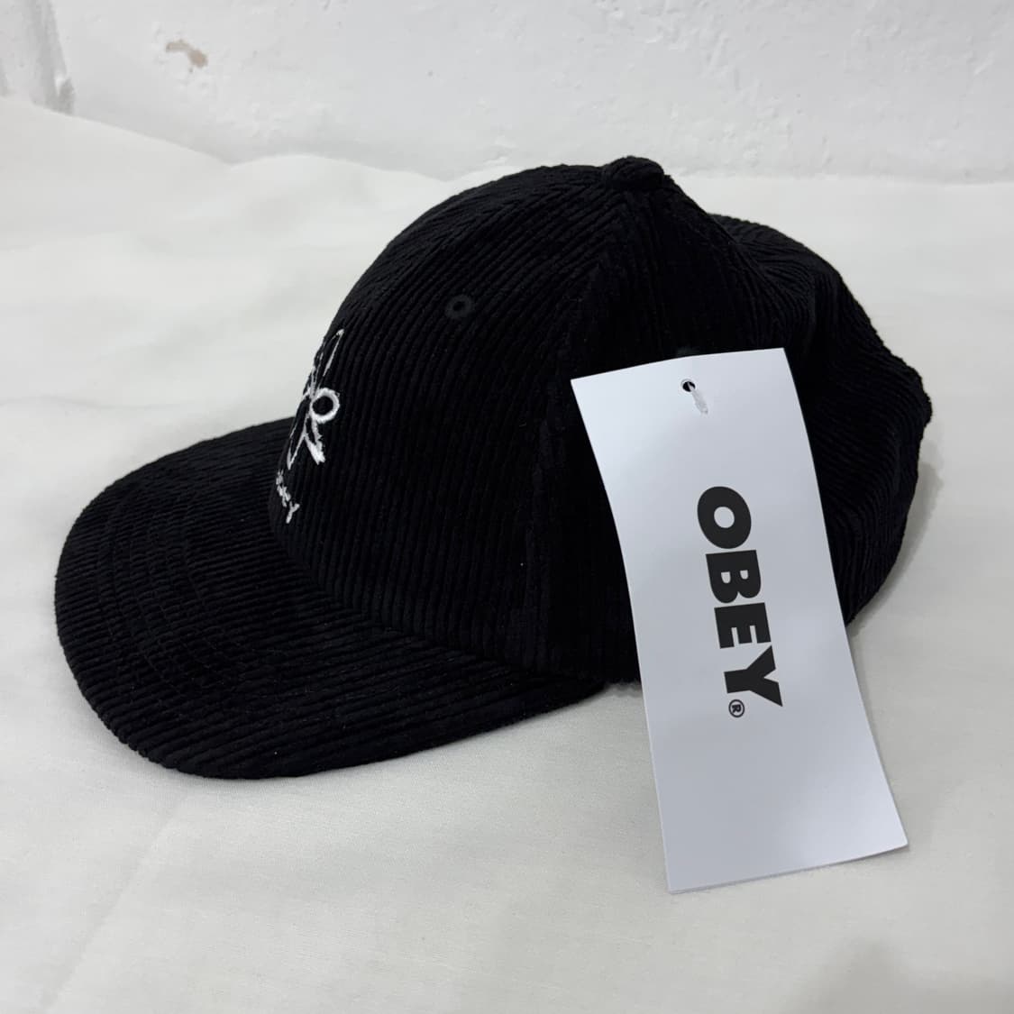 OBEY 코듀로이 골덴 일자챙 플라워 모자 상품이미지2
