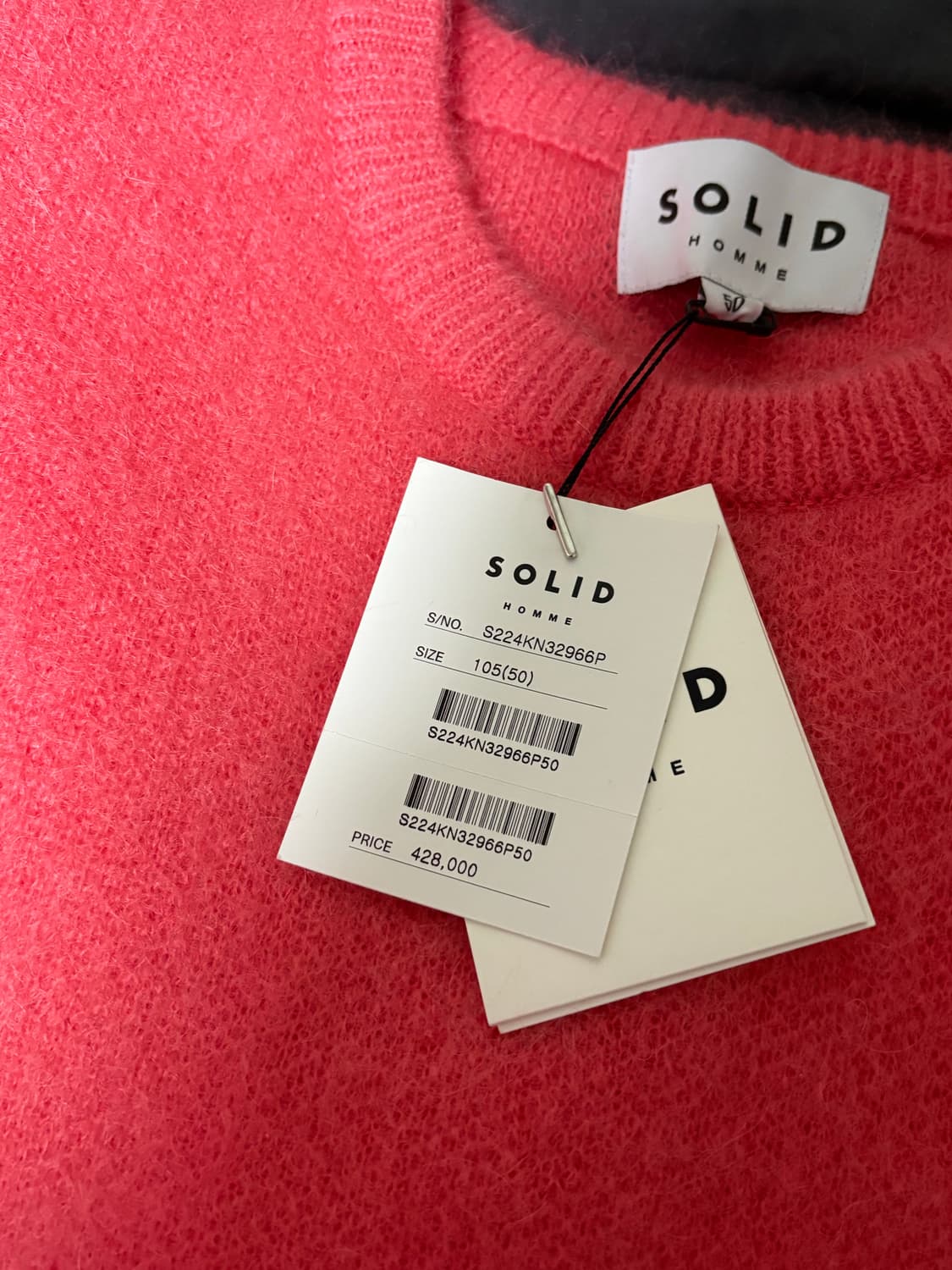 [새상품 / 50] 솔리드옴므 모헤어 니트 상품이미지2