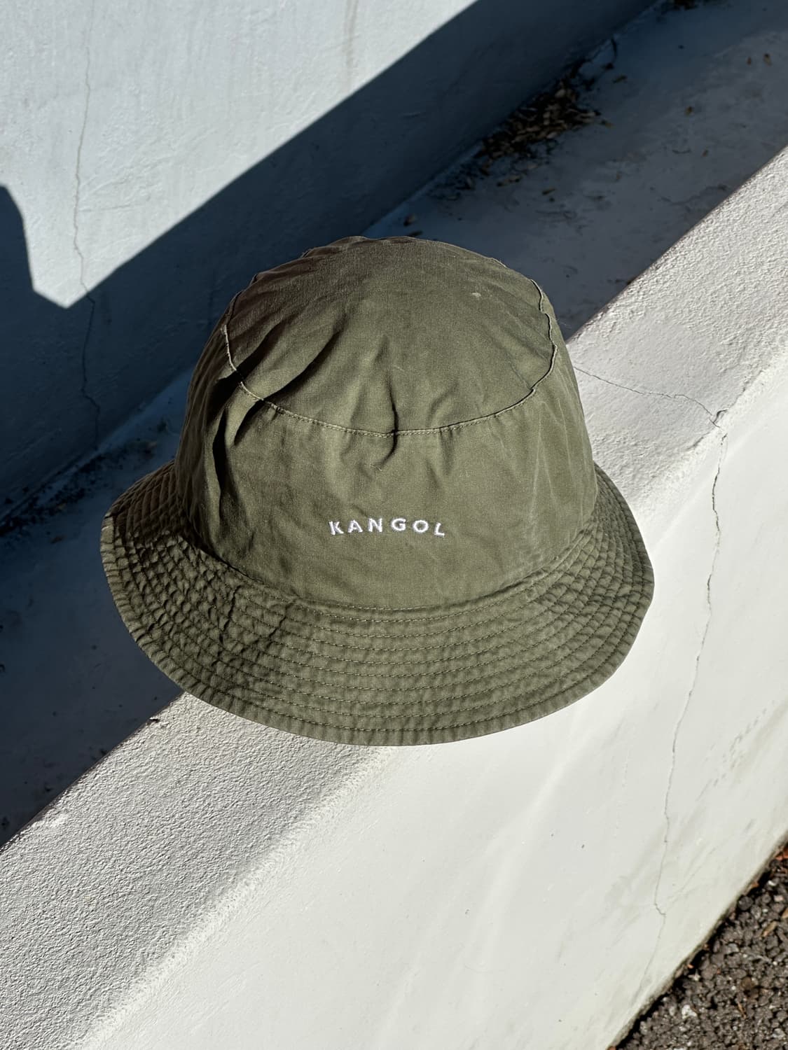 [M-L] 캉골 로고 카키색 버킷햇 모자 상품이미지1