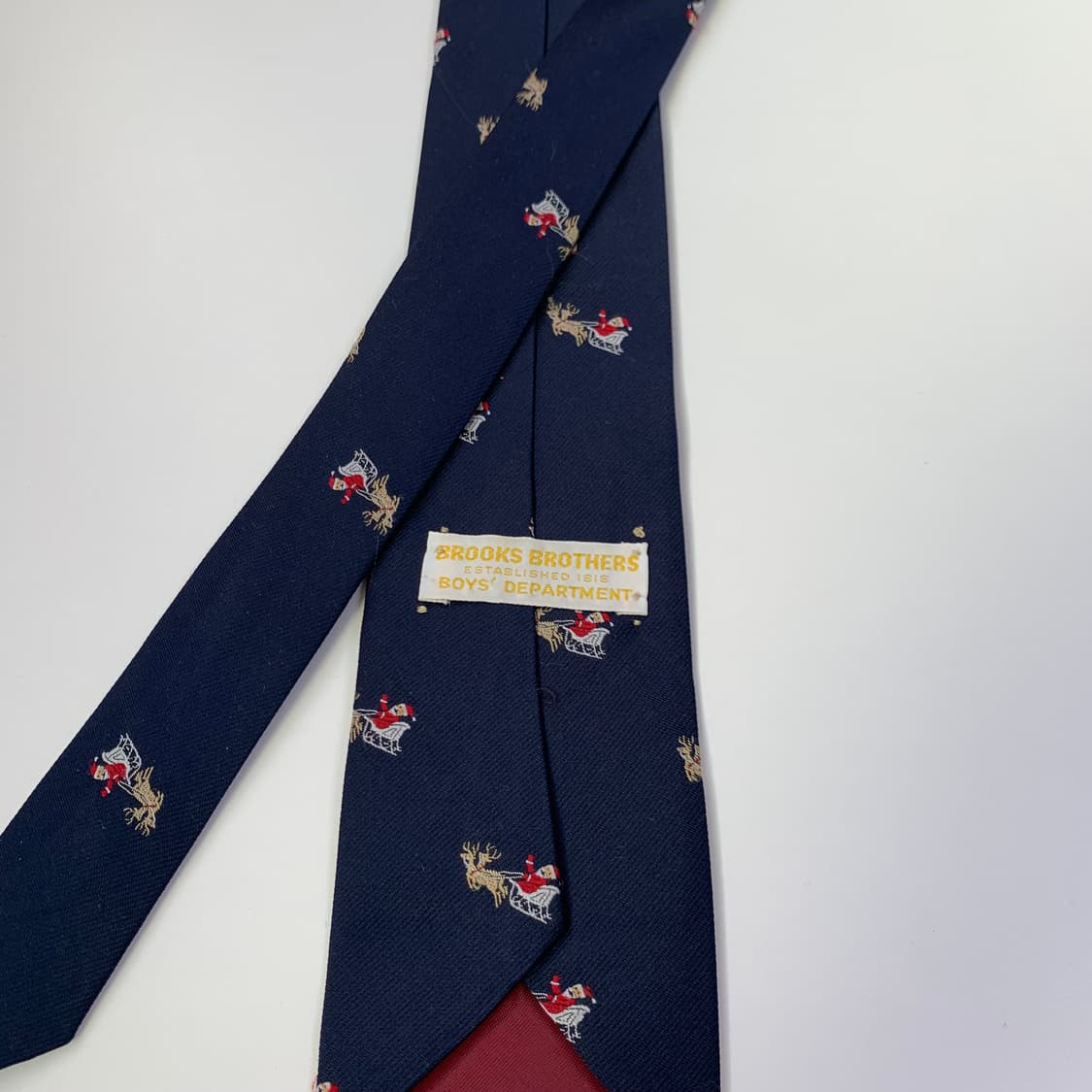 브룩스브라더스 100폴로 산타클로스 클래식 슬림넥타이 A+등급 7cm 상품이미지5
